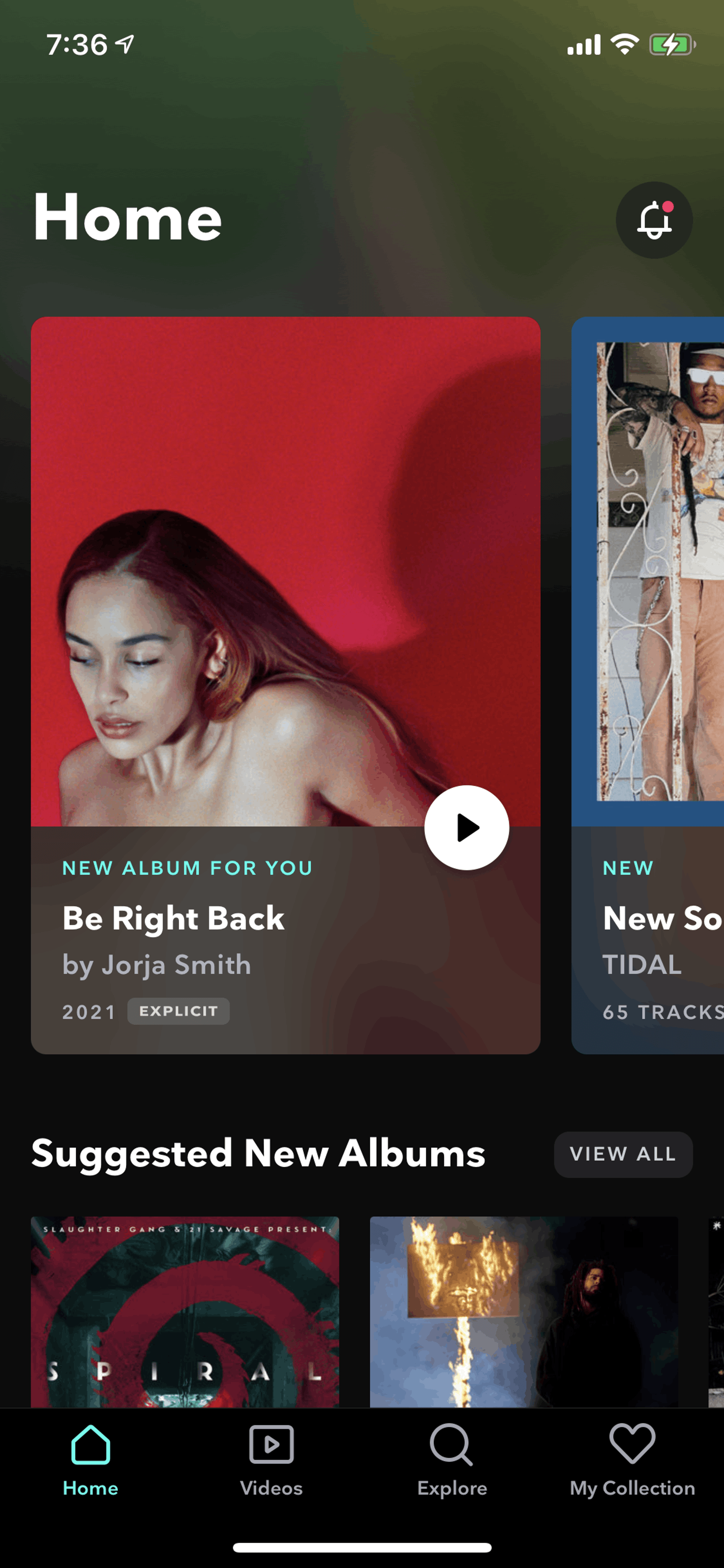 TIDAL iOS Music & Audio interface screenshot 22