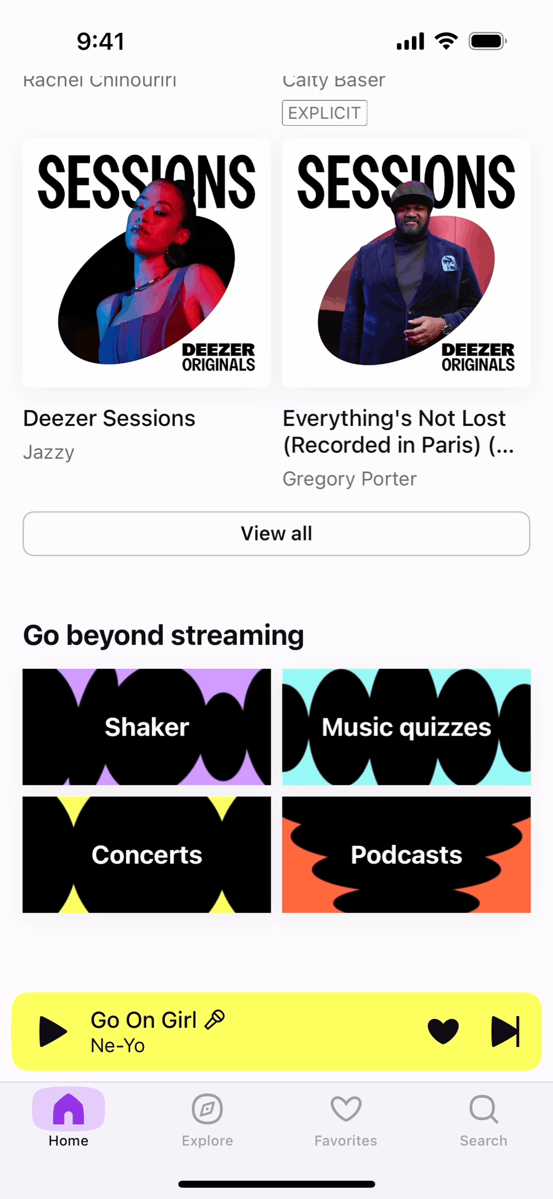 Deezer iOS Entertainment interface screenshot 5
