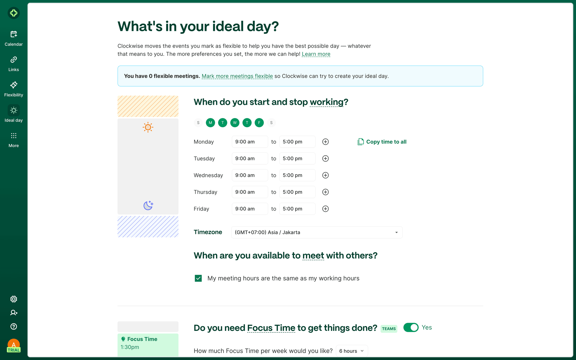 Clockwise Web Productivity interface screenshot 10