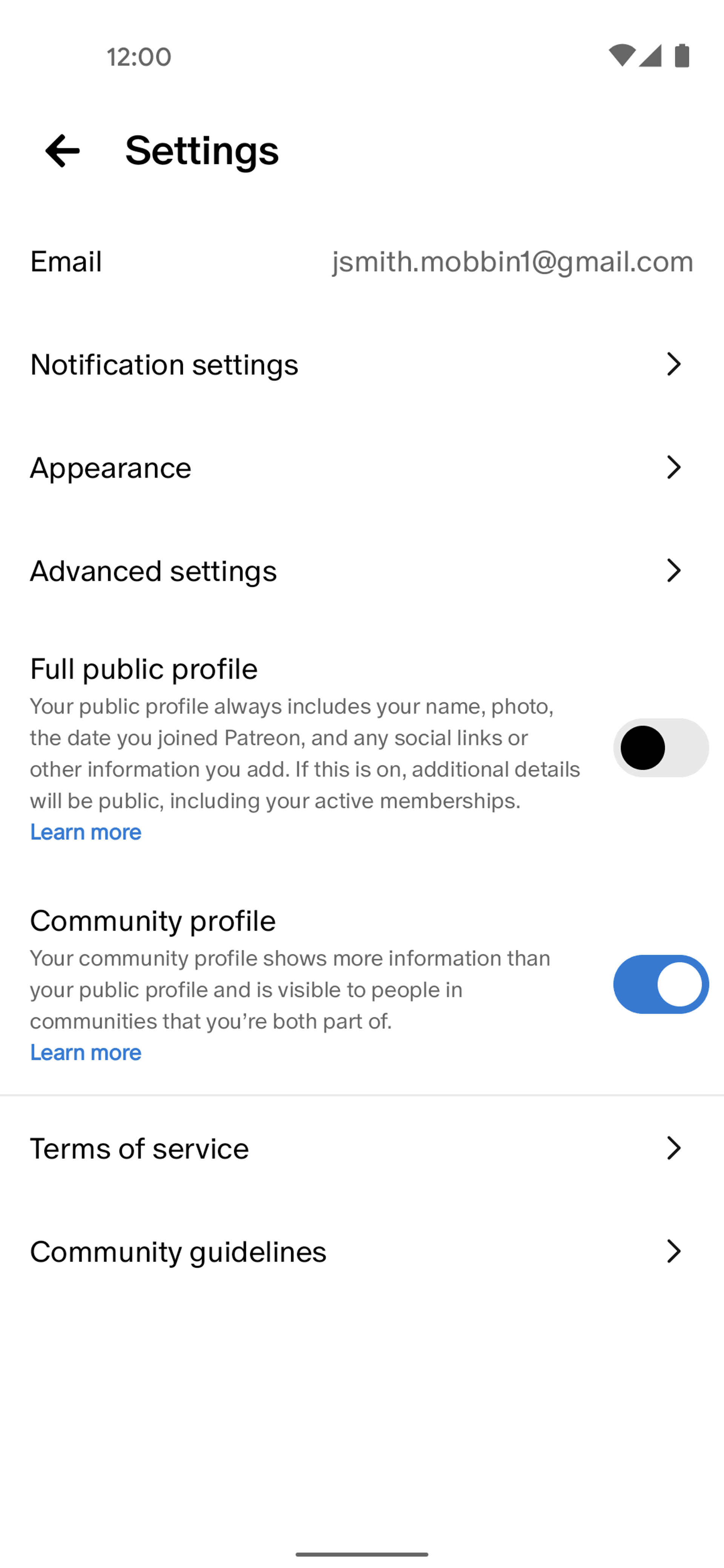 Patreon Android Social Networking interface screenshot 6