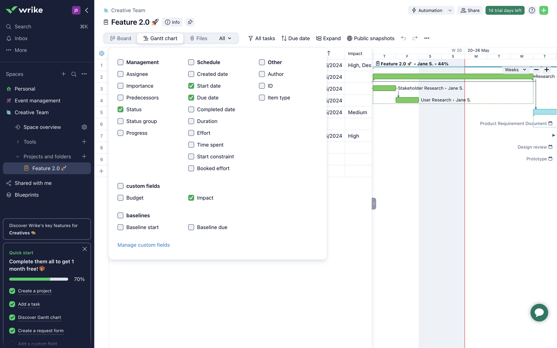 Wrike Web Productivity interface screenshot 11
