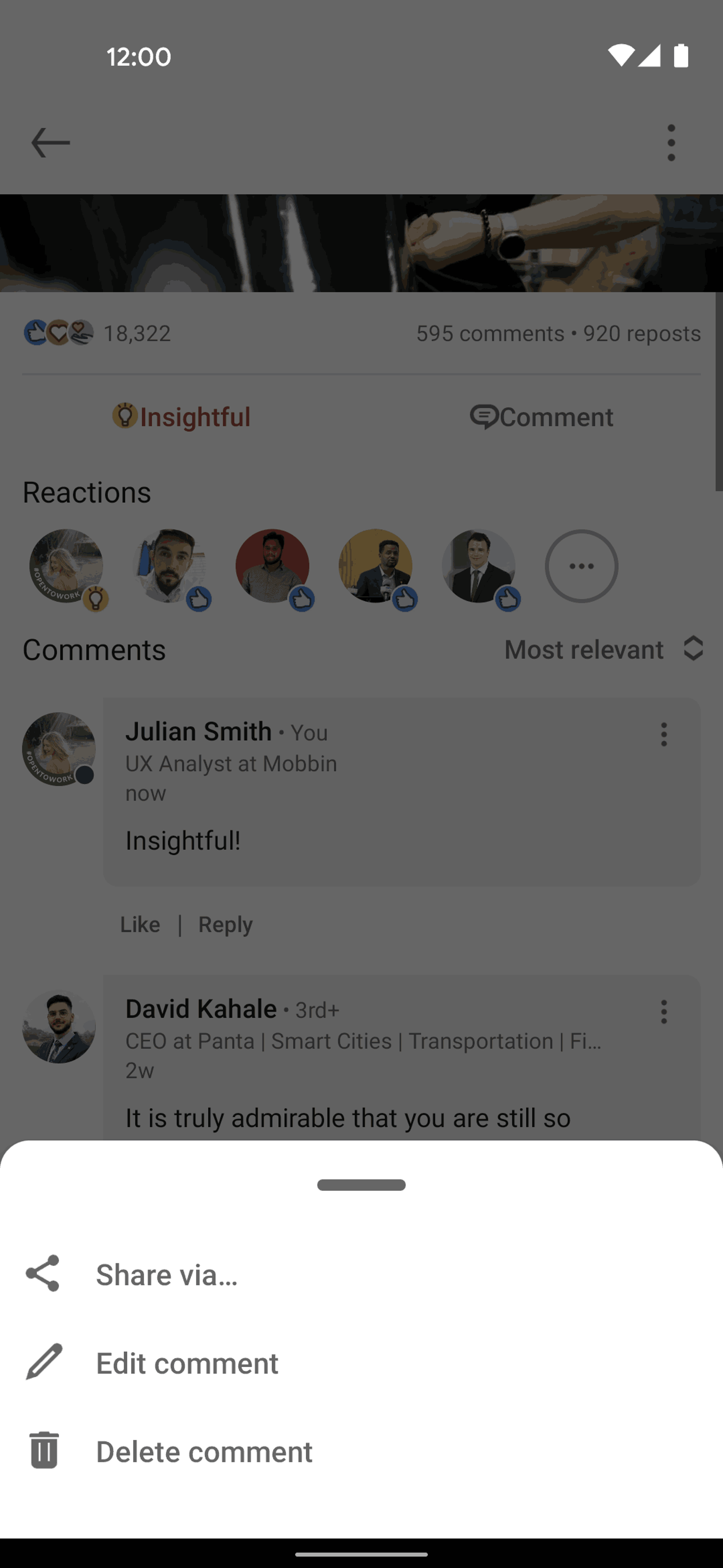 LinkedIn Android Business interface screenshot 13