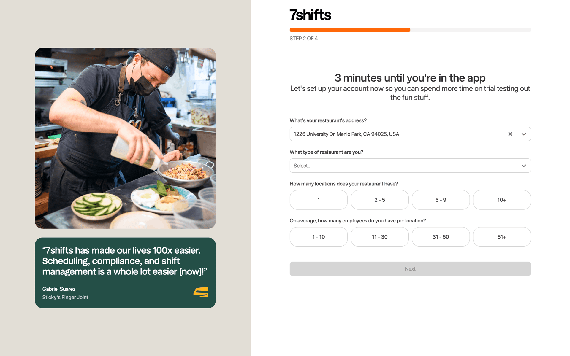 7shifts Web Business interface screenshot 15