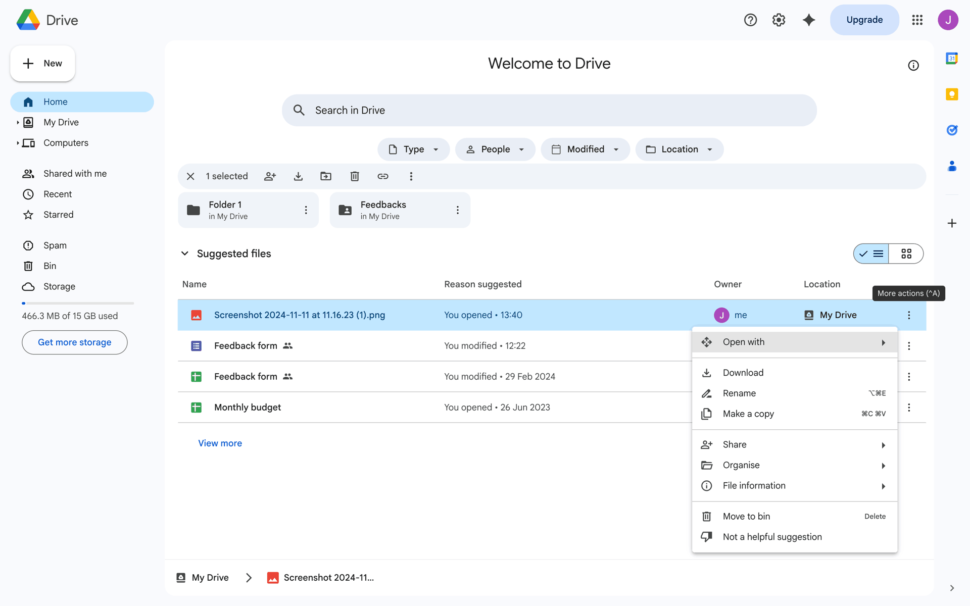 Google Drive Web Productivity interface screenshot 5