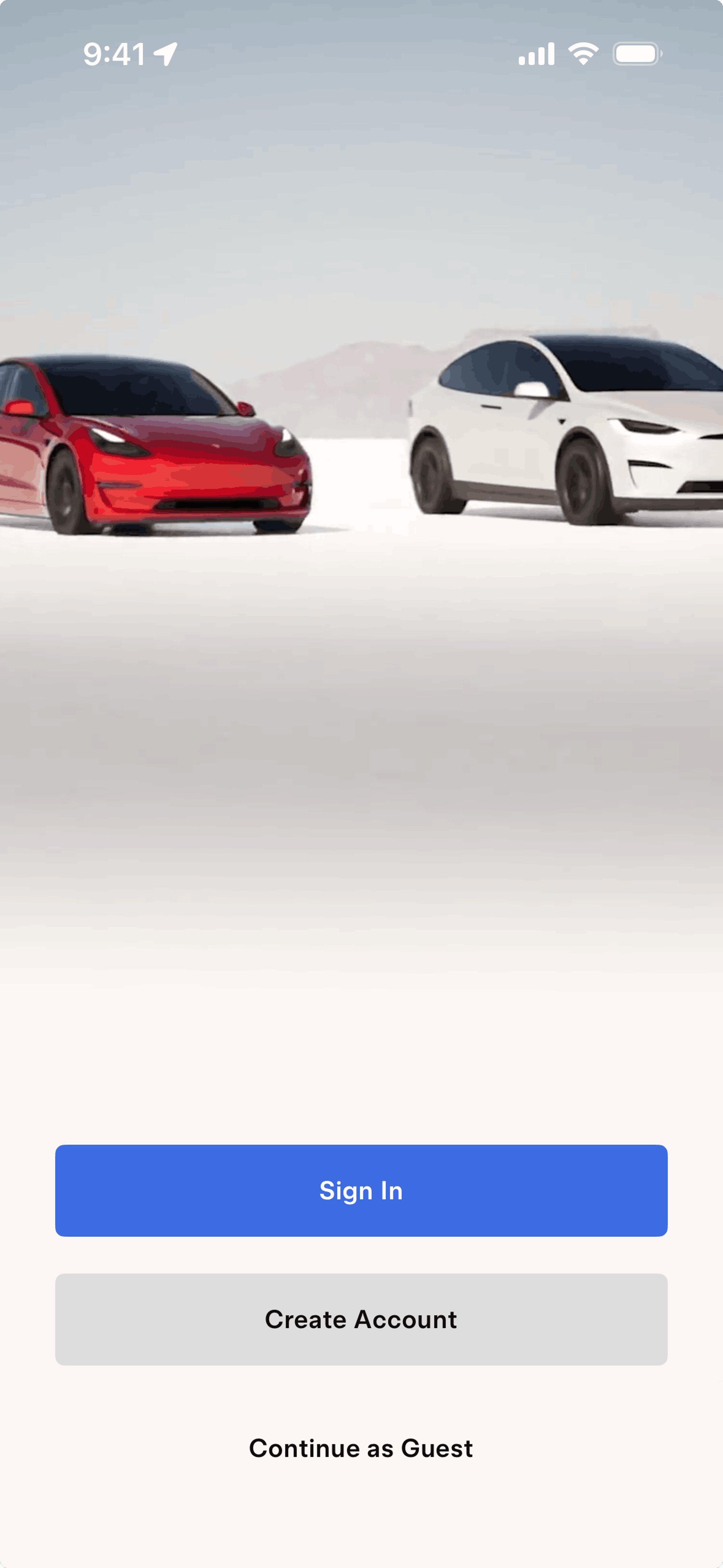 Tesla iOS Travel & Transportation interface screenshot 1