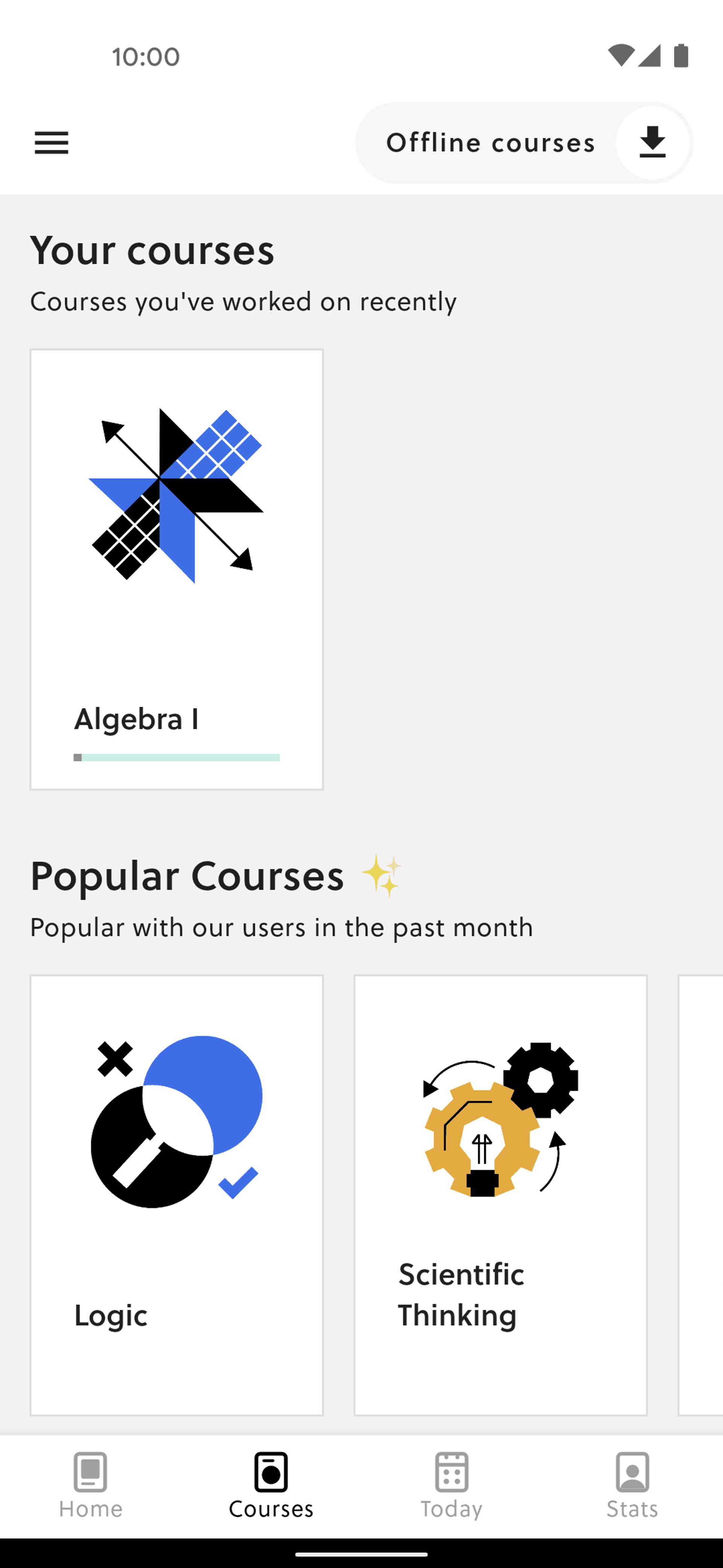 Brilliant Android Education interface screenshot 4