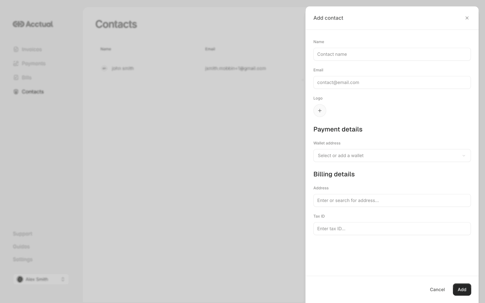 Acctual Web Finance interface screenshot 21