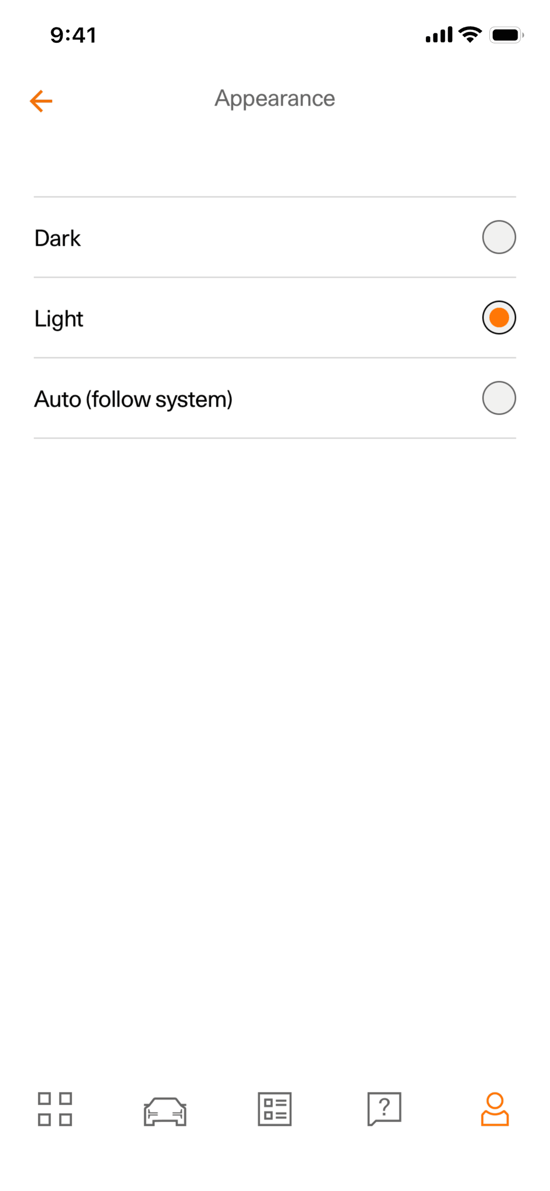 Polestar iOS Lifestyle interface screenshot 3
