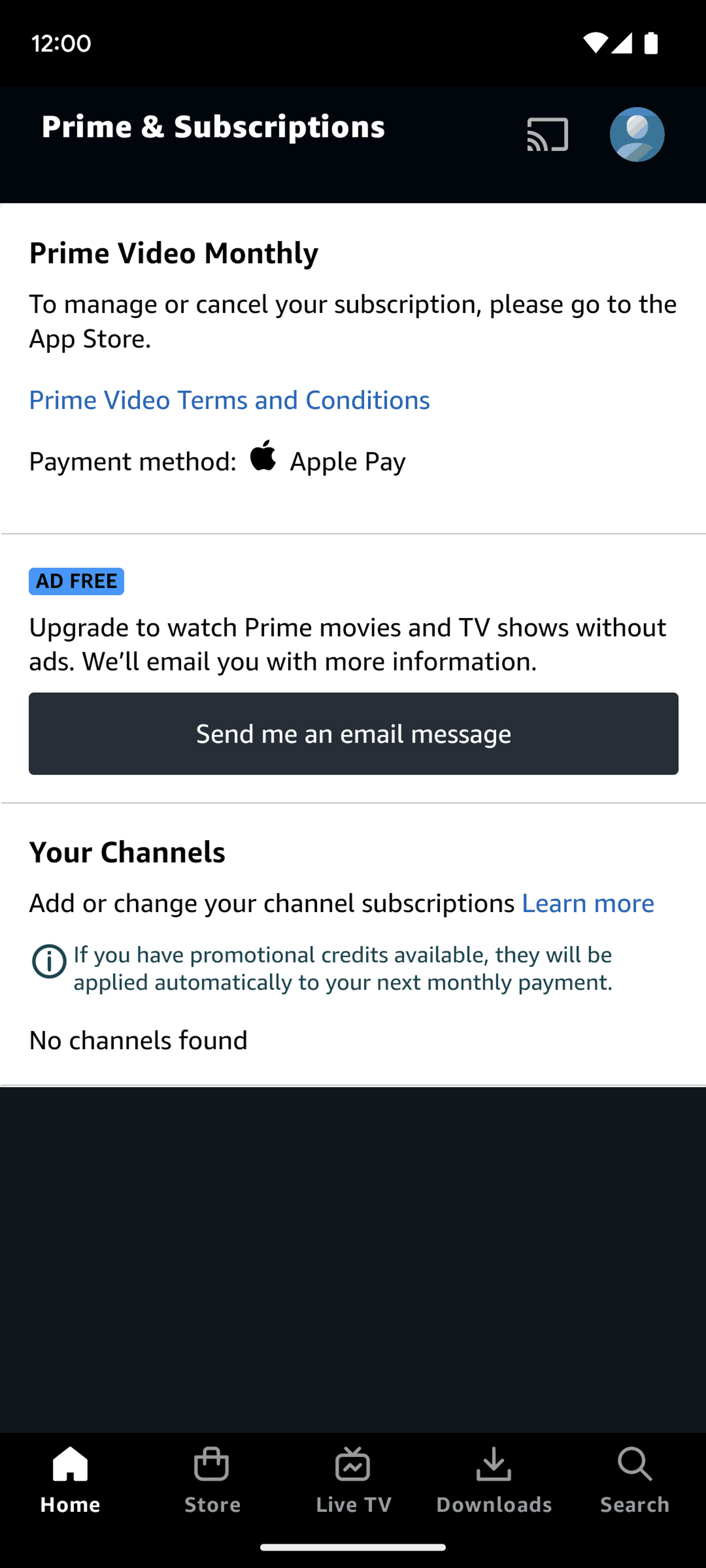 Prime Video Android Entertainment interface screenshot 7