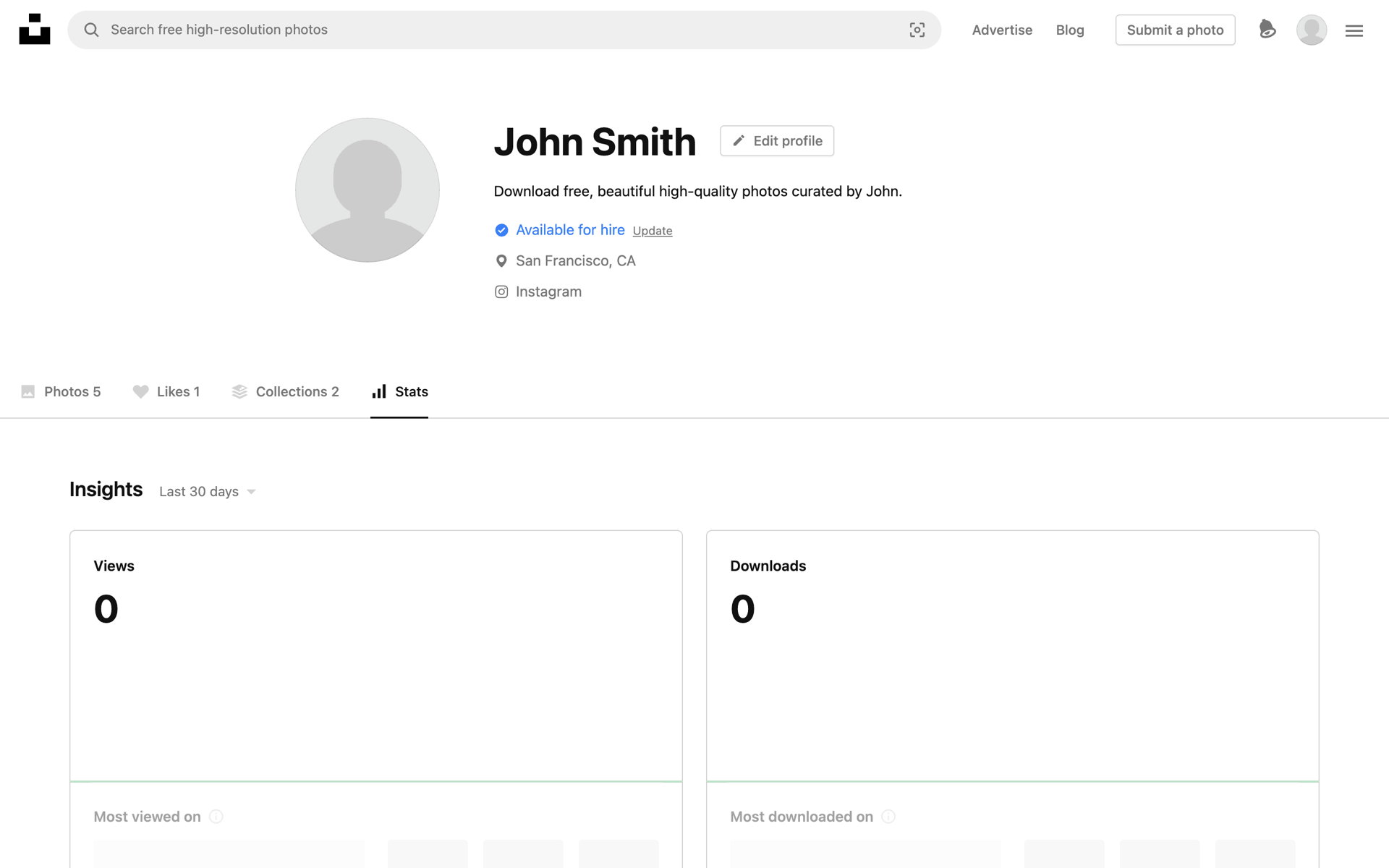 Unsplash Web Photo & Video interface screenshot 16