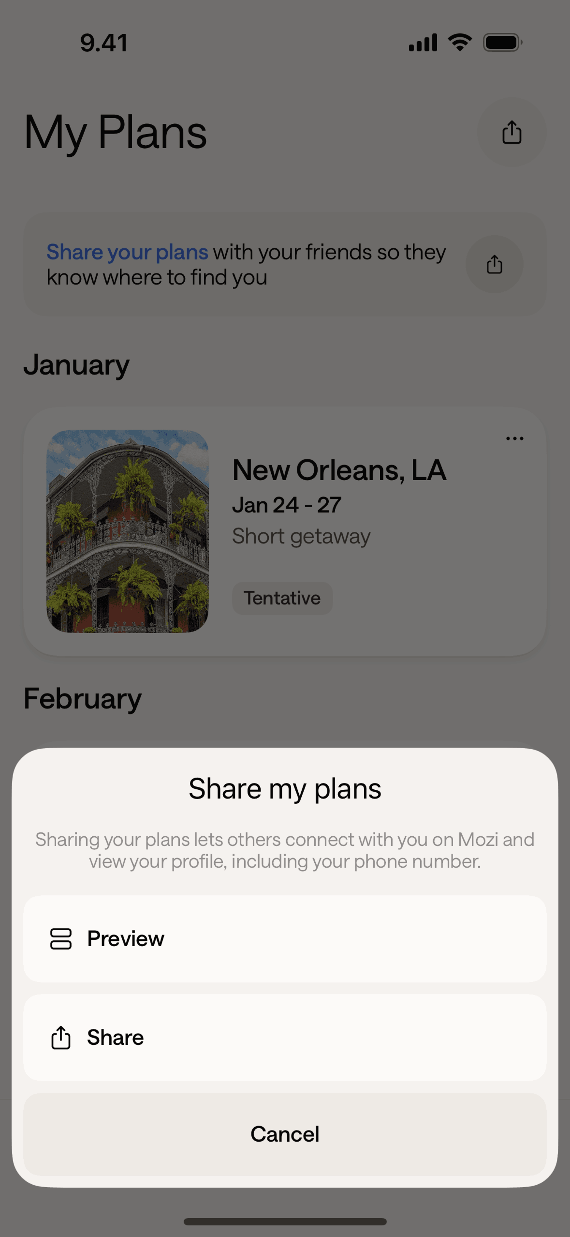 Mozi iOS Social Networking interface screenshot 8