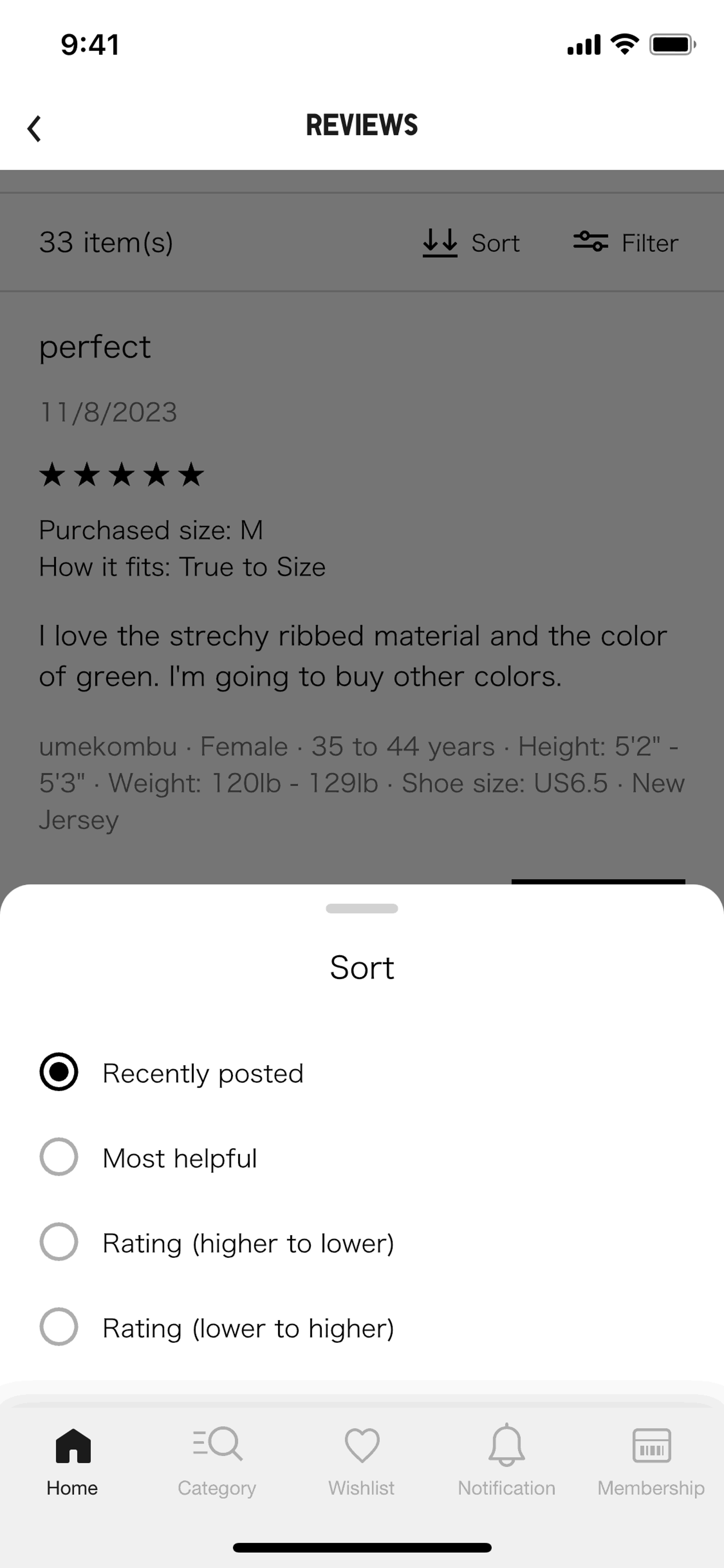 UNIQLO iOS Shopping interface screenshot 7