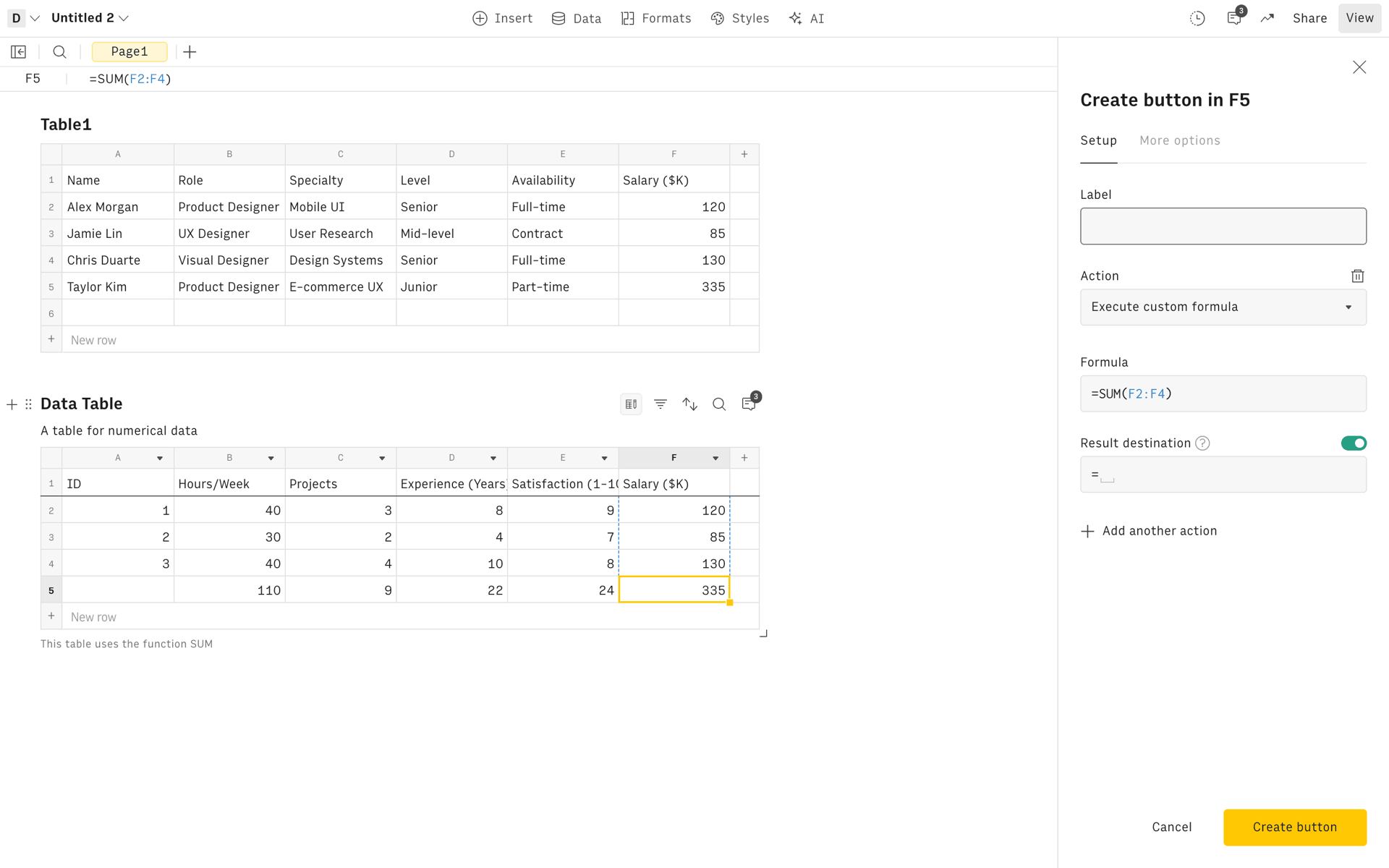 Rows Web AI interface screenshot 21