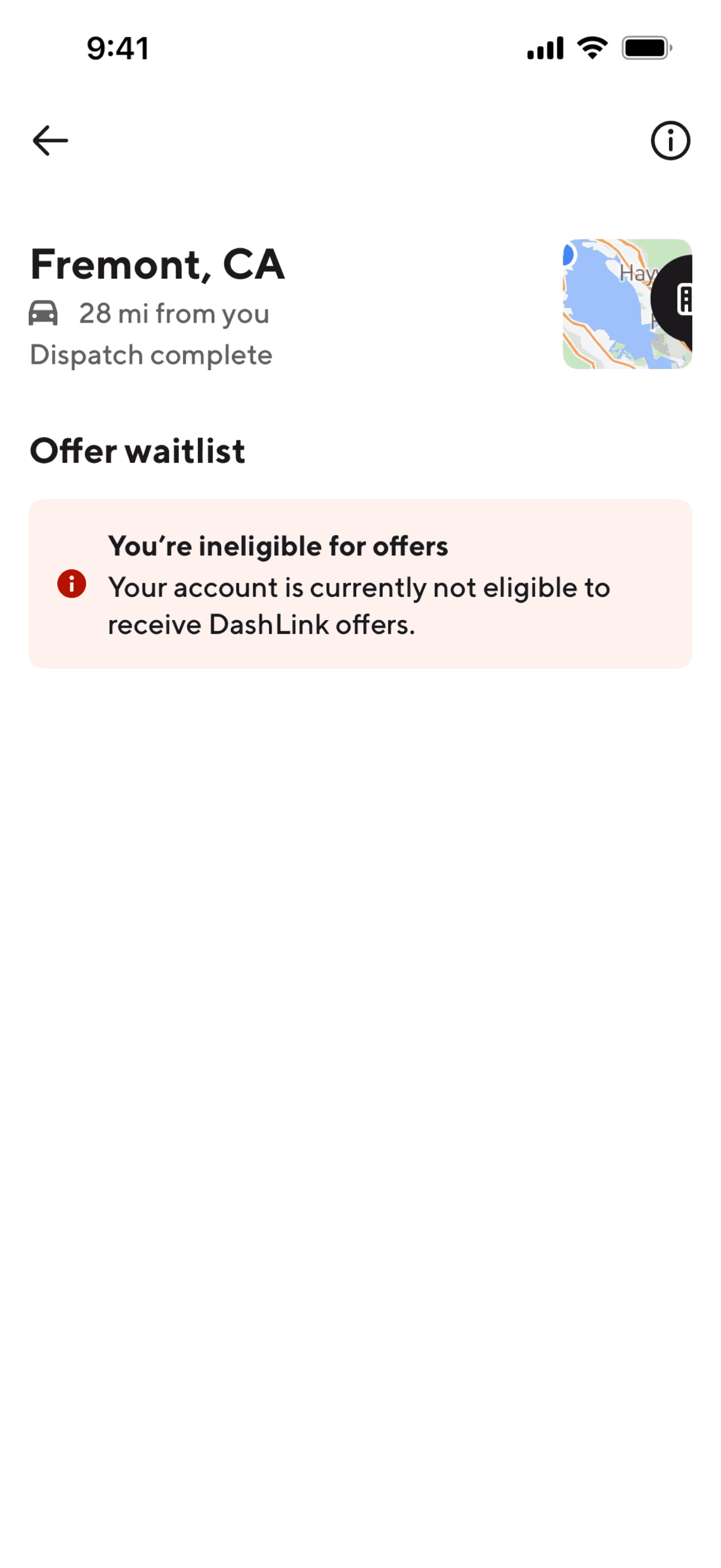 DoorDash Dasher iOS Business interface screenshot 21