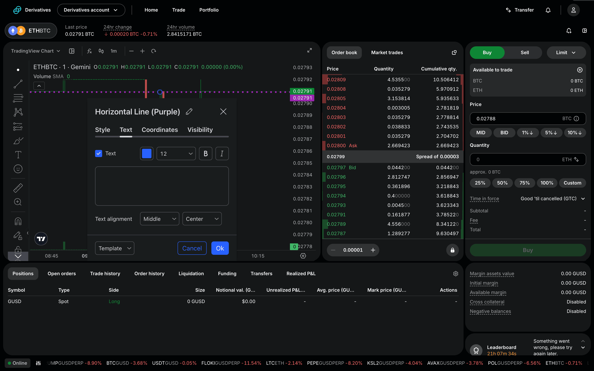 Gemini Web Finance interface screenshot 13