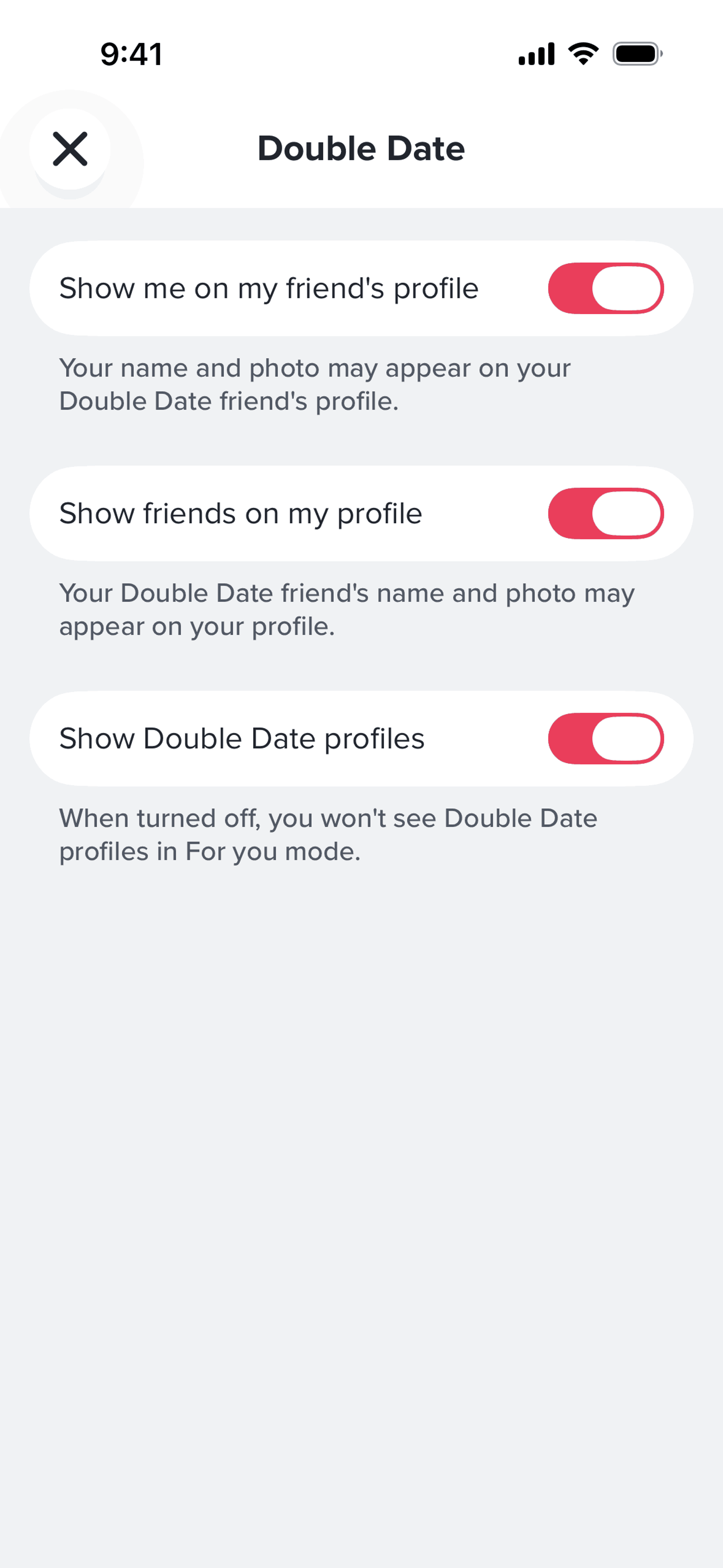 Tinder iOS Social Networking interface screenshot 14