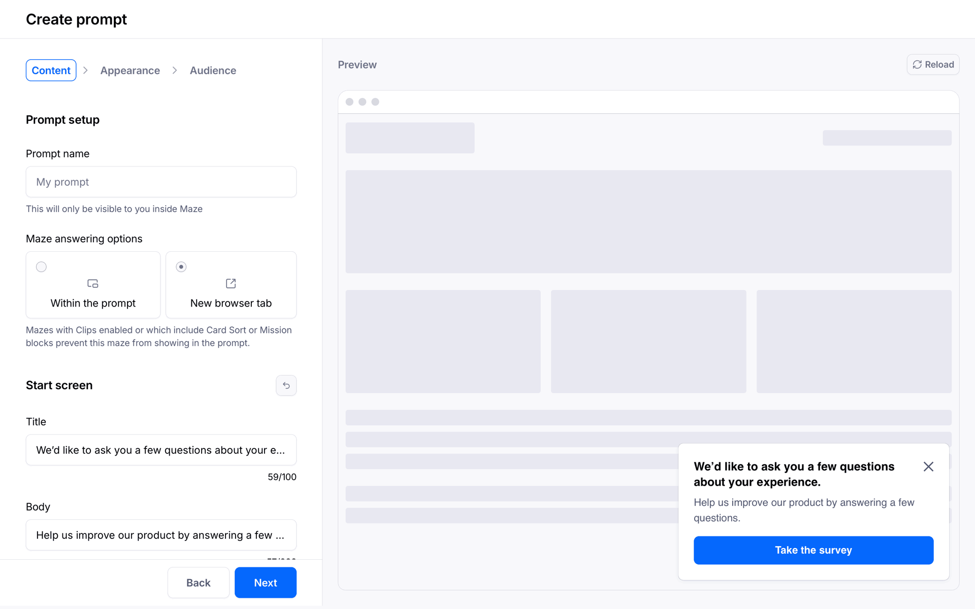 Maze Web Business interface screenshot 20