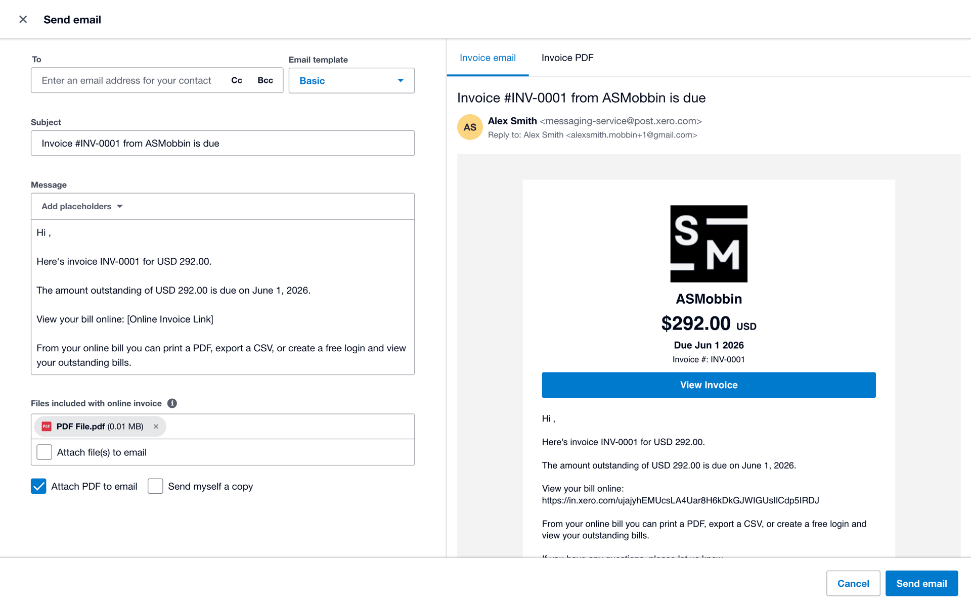 Xero Web Business interface screenshot 4