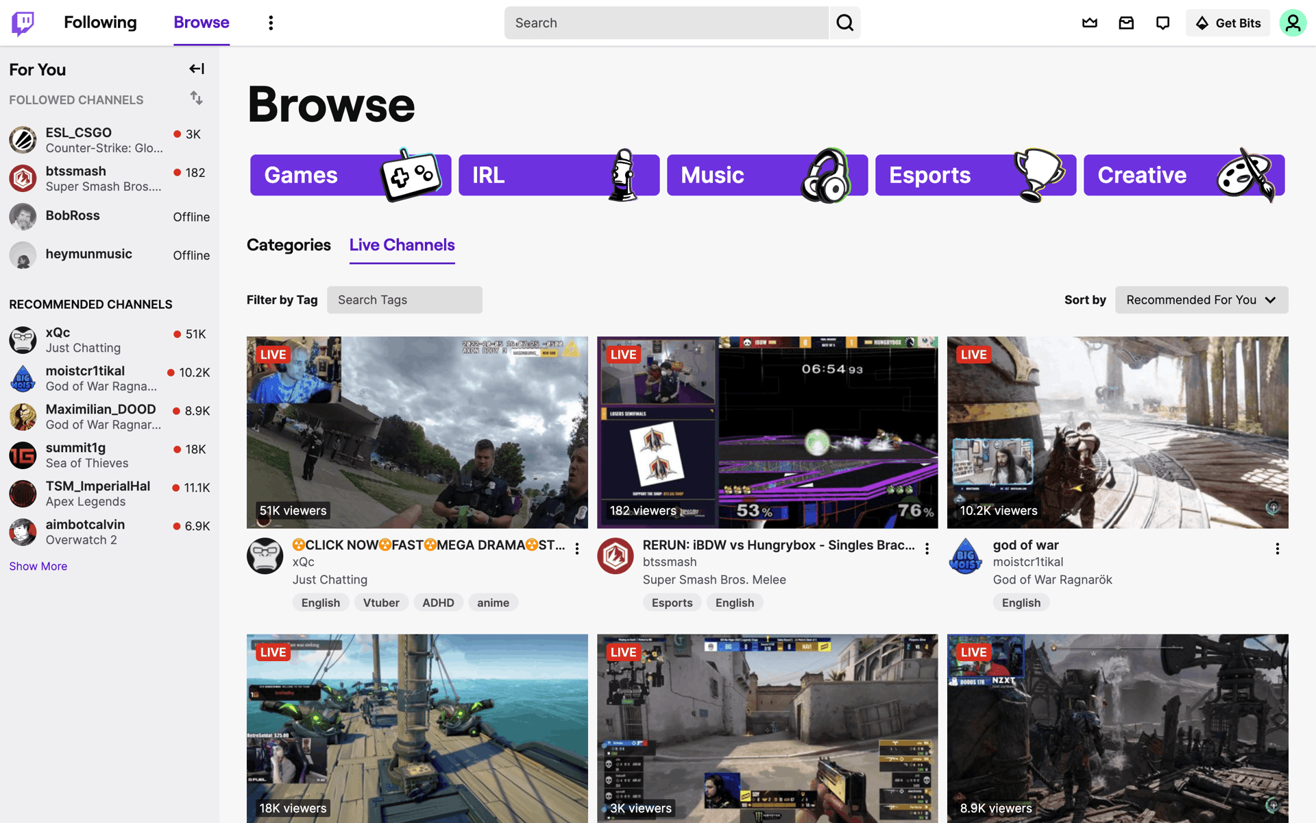 Twitch Web Photo & Video interface screenshot 14