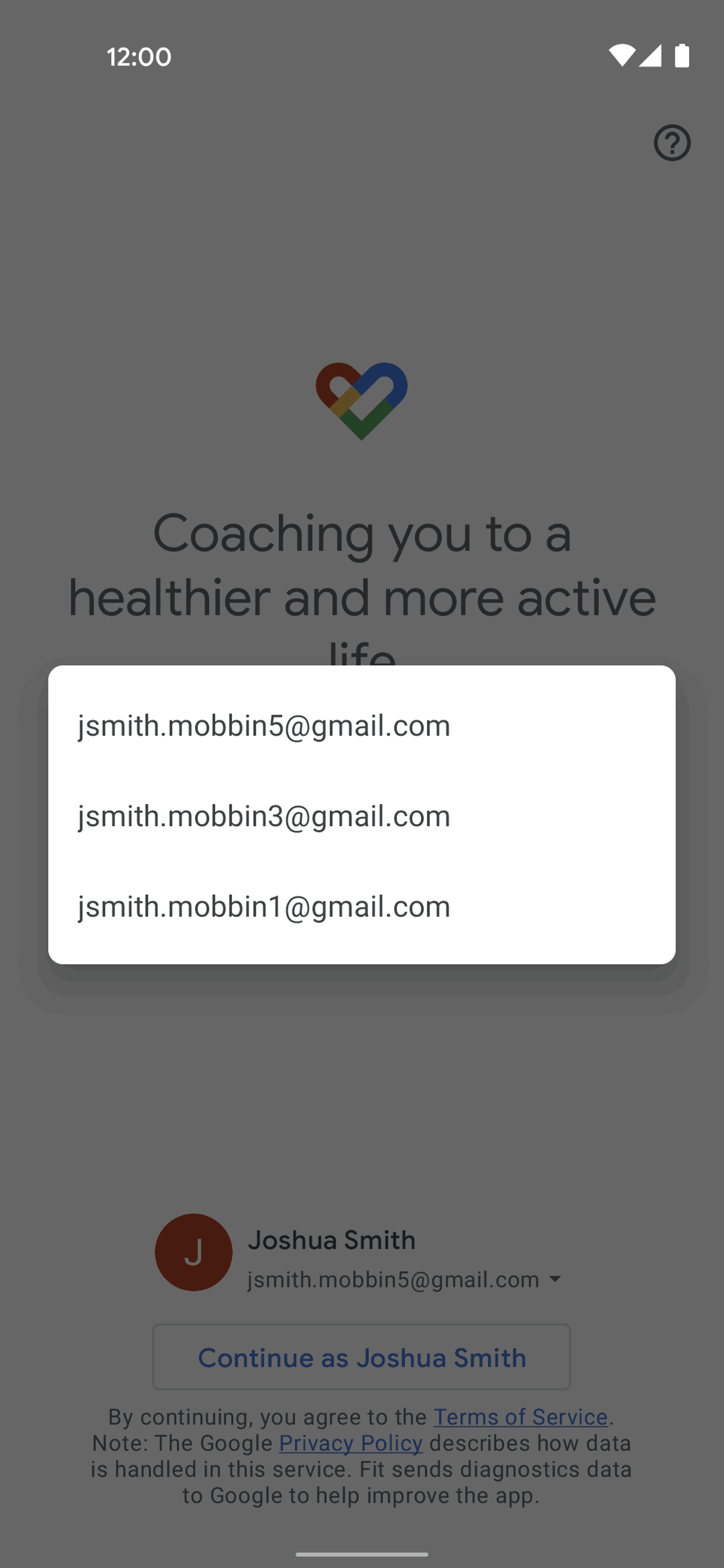 Google Fit Android Health & Fitness interface screenshot 4