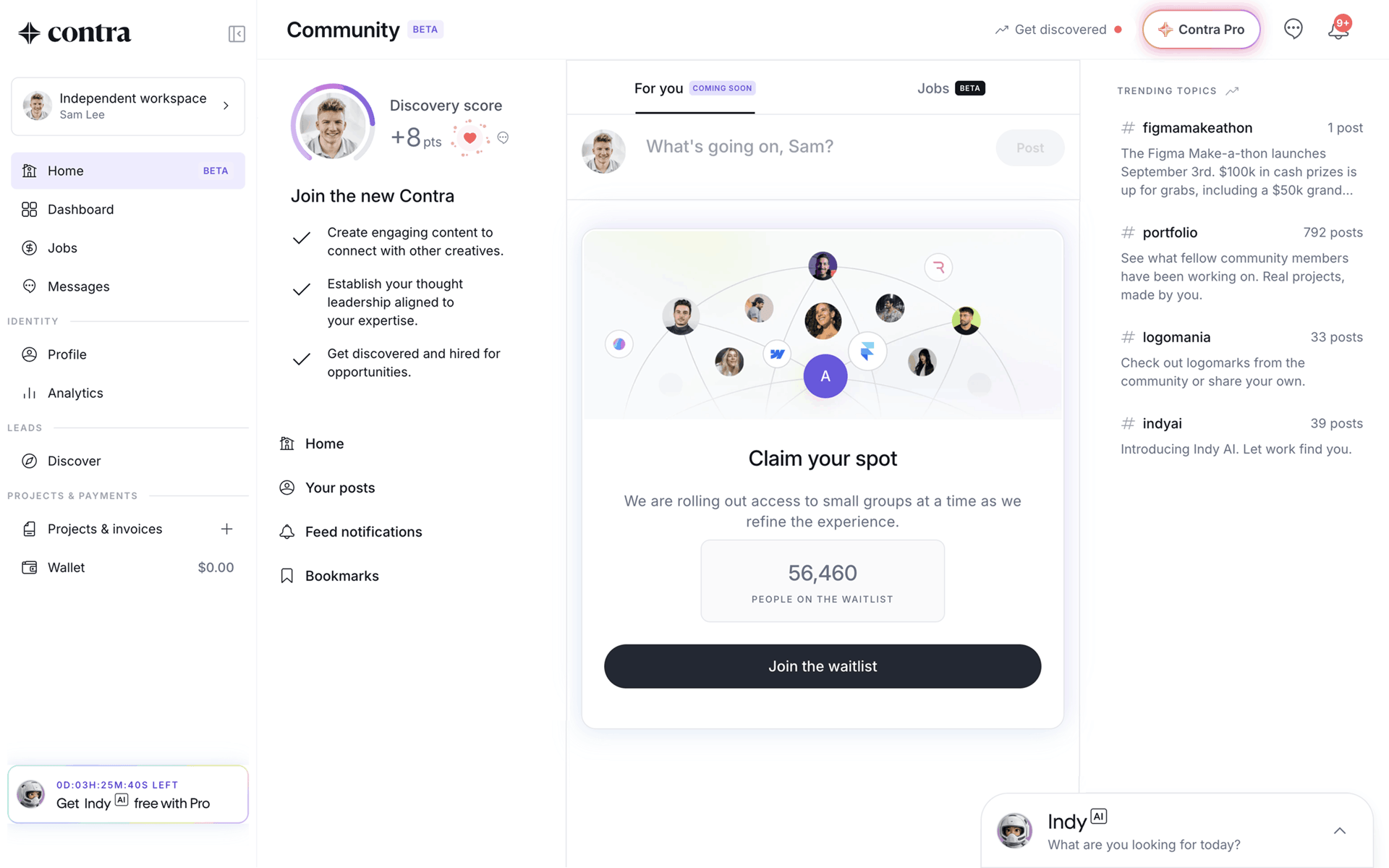 Onboarding (freelancer) on Contra (web) screen 16