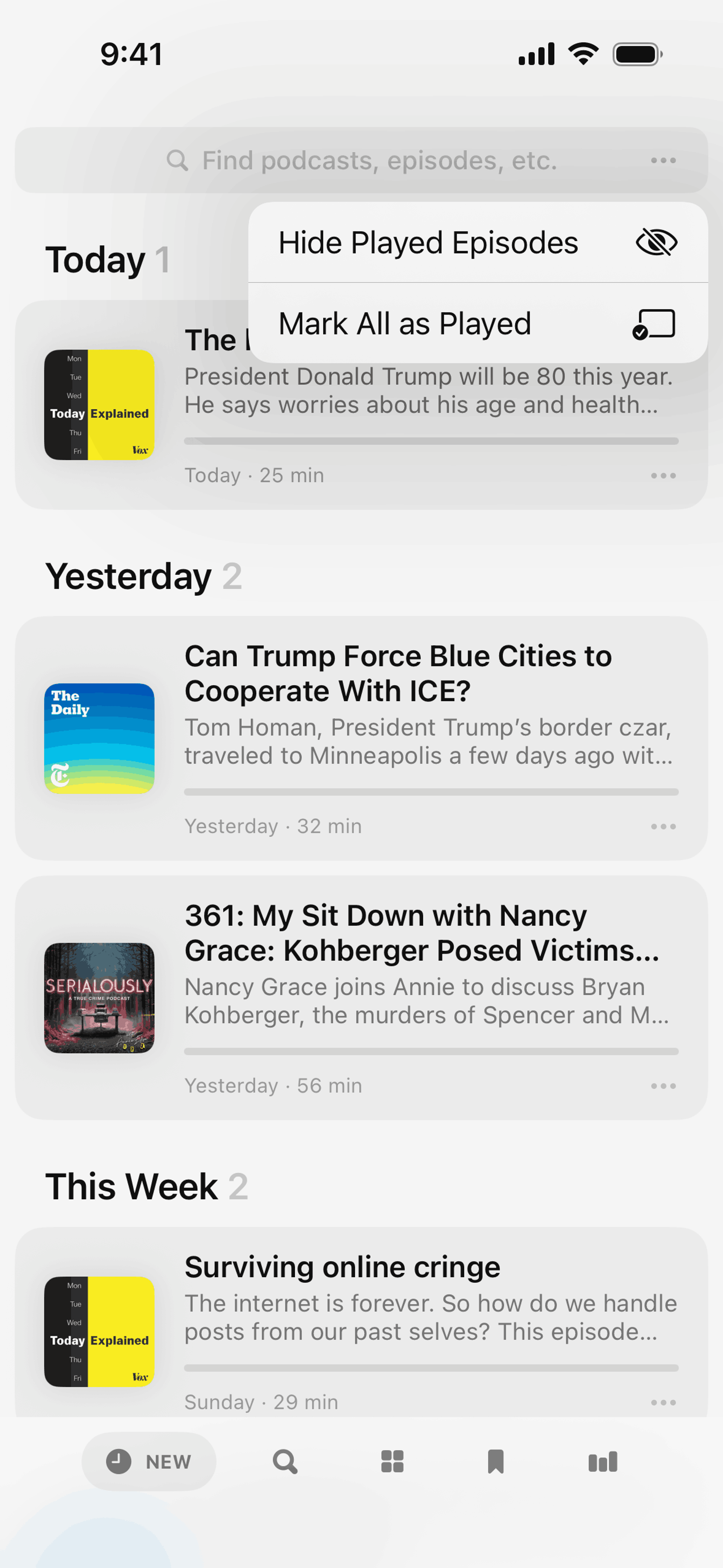 Neuecast iOS News interface screenshot 24