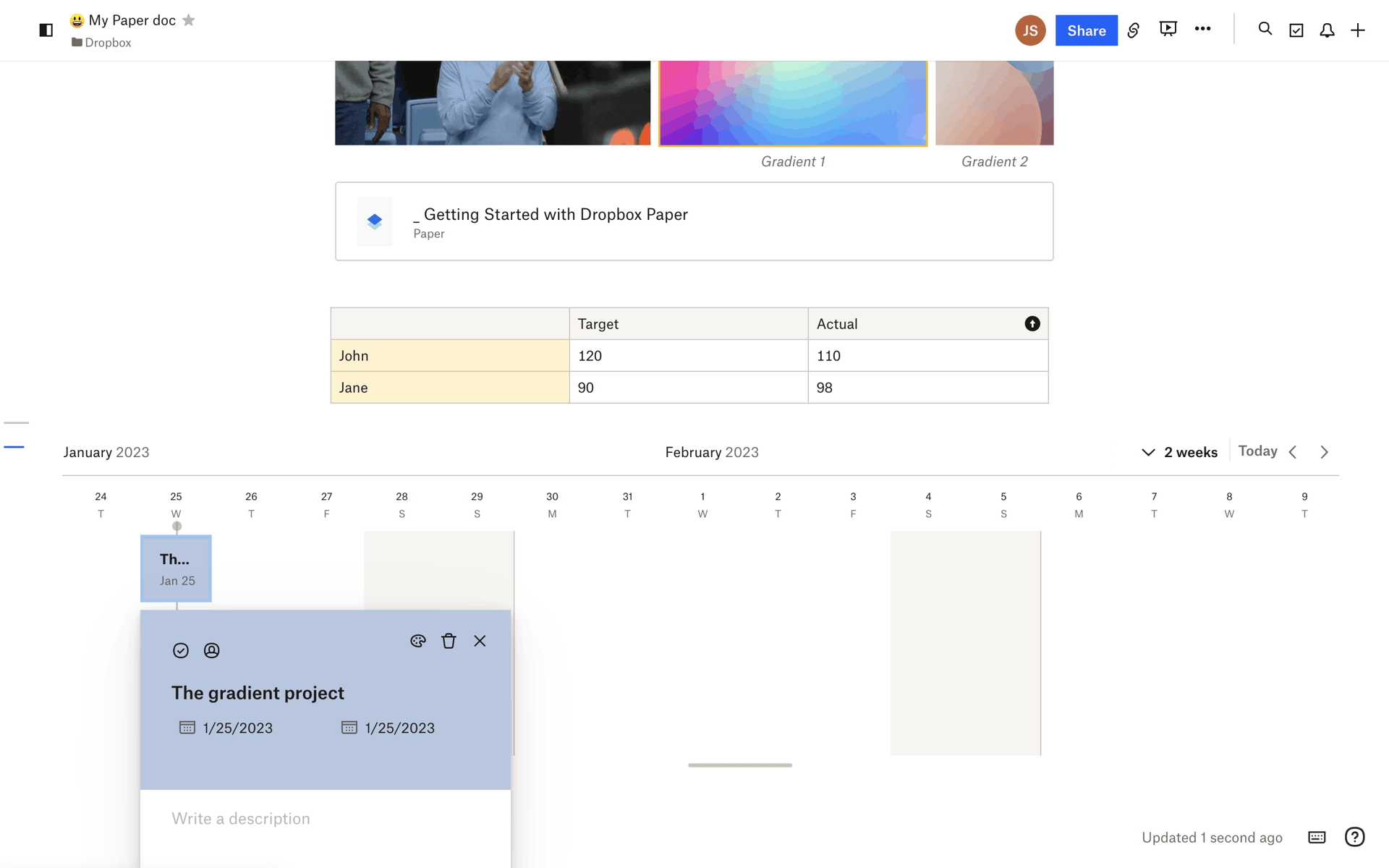 Dropbox Paper Web Productivity interface screenshot 5