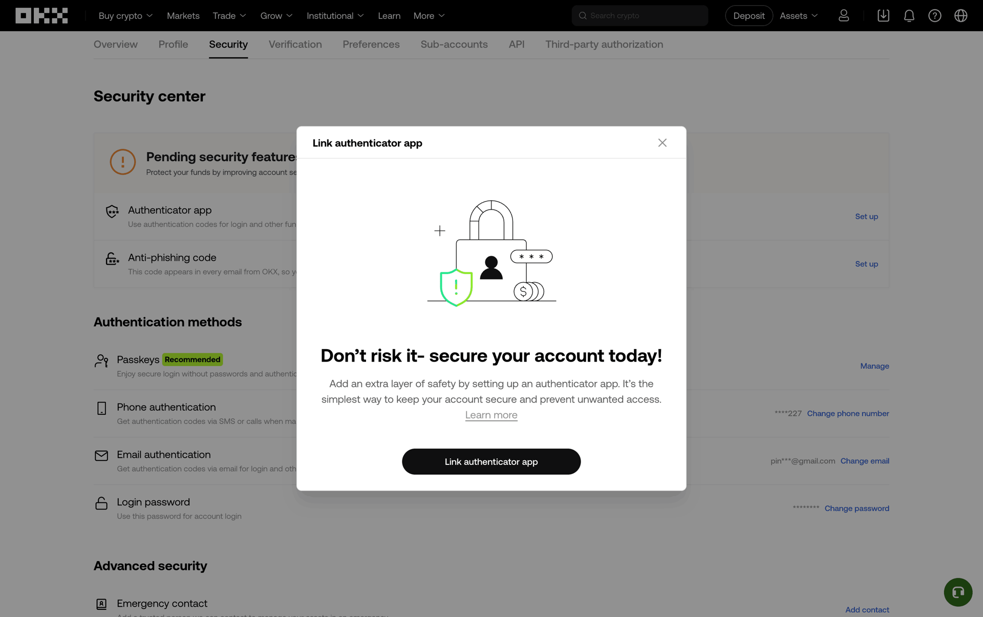 OKX Web Finance interface screenshot 8
