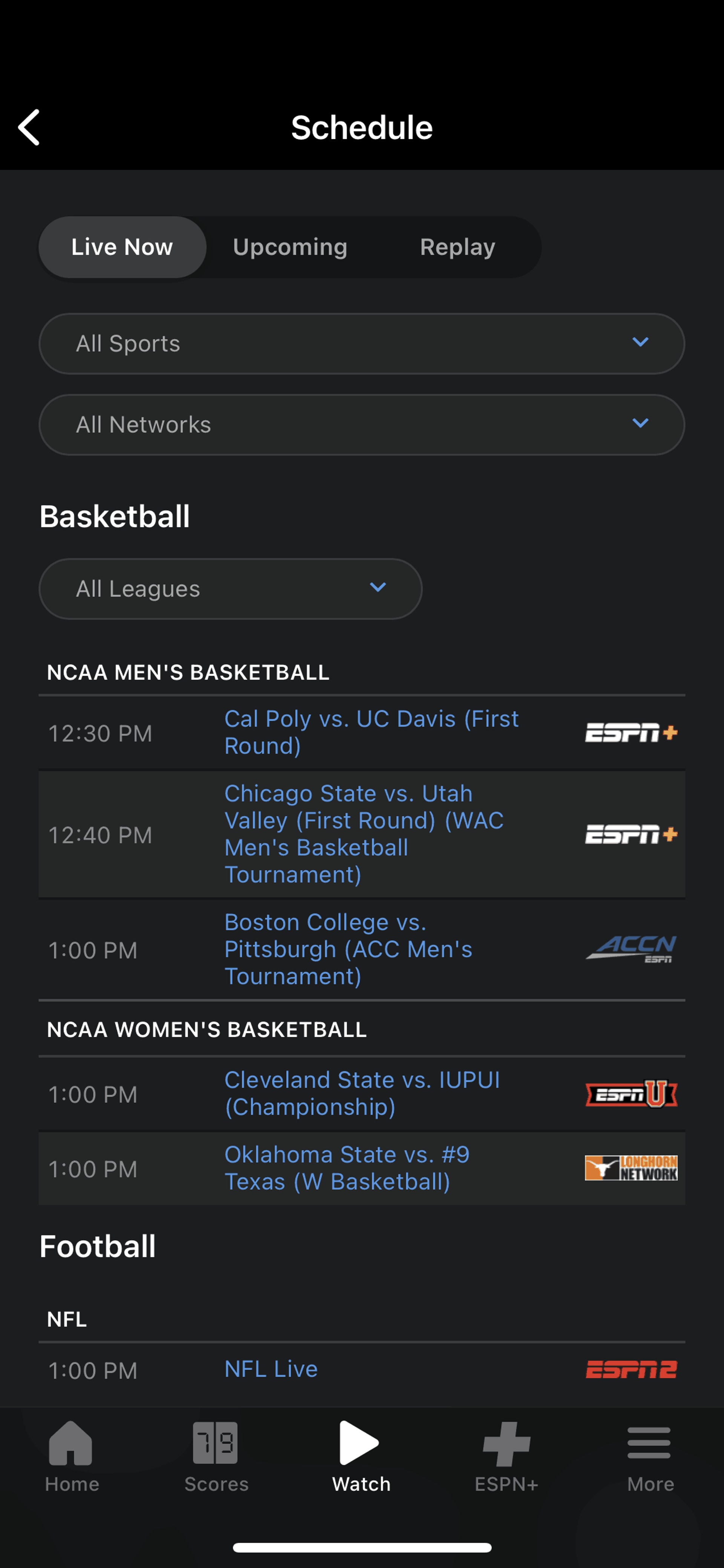 ESPN iOS Sports interface screenshot 14