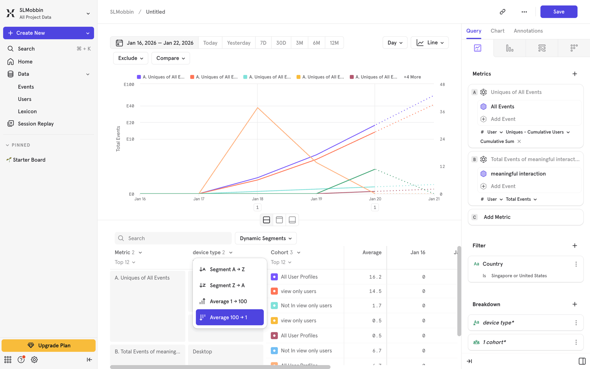 Mixpanel Web Business interface screenshot 21