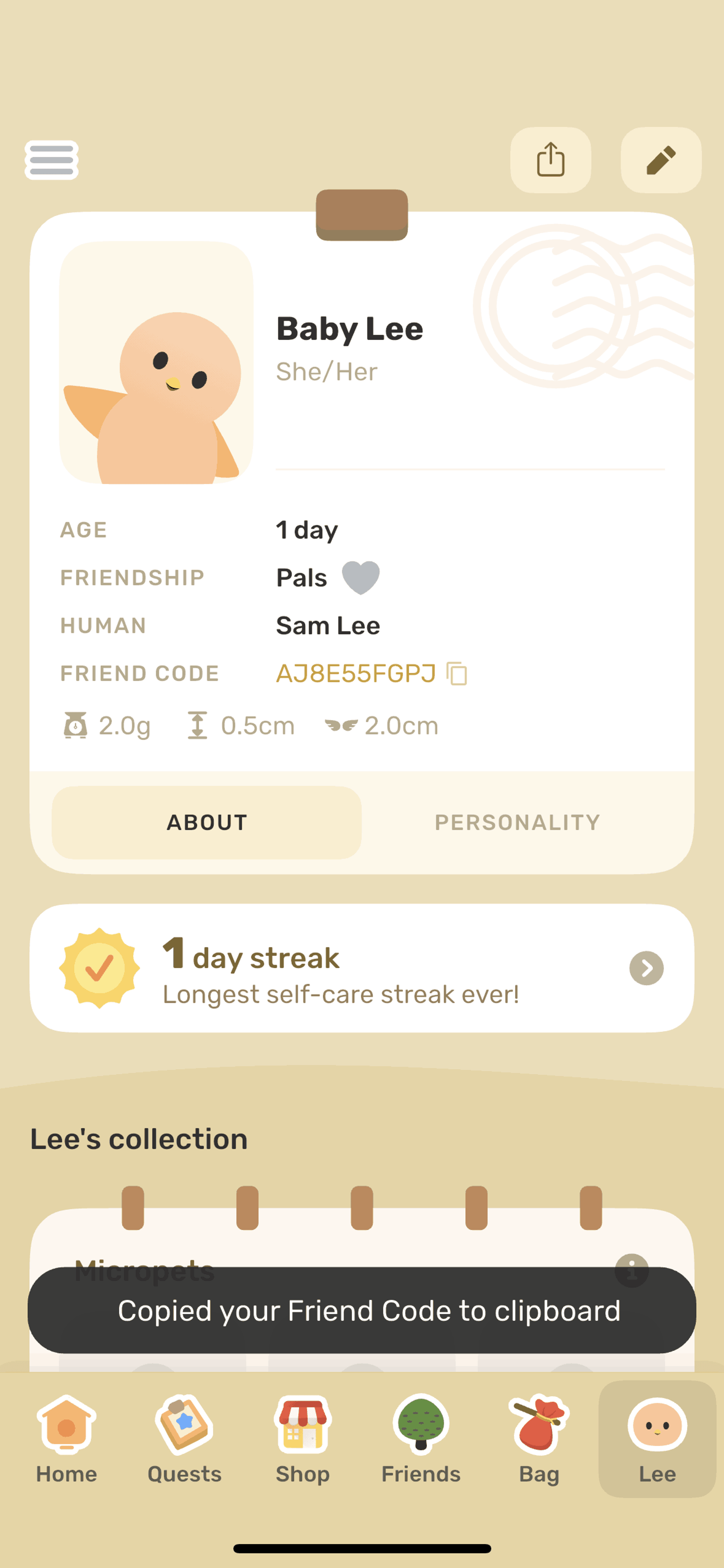 Finch iOS Health & Fitness interface screenshot 21