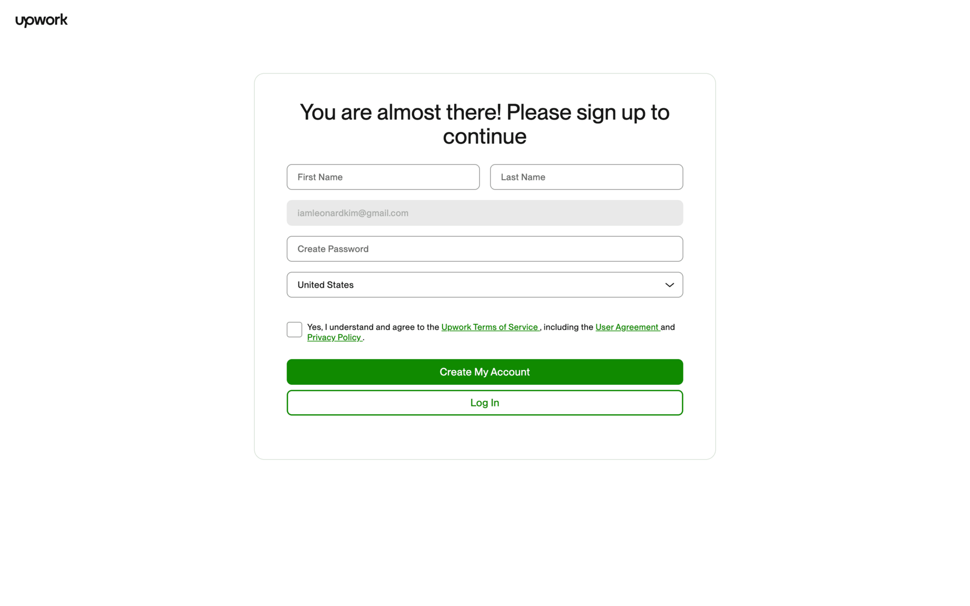 Upwork Web Business interface screenshot 2