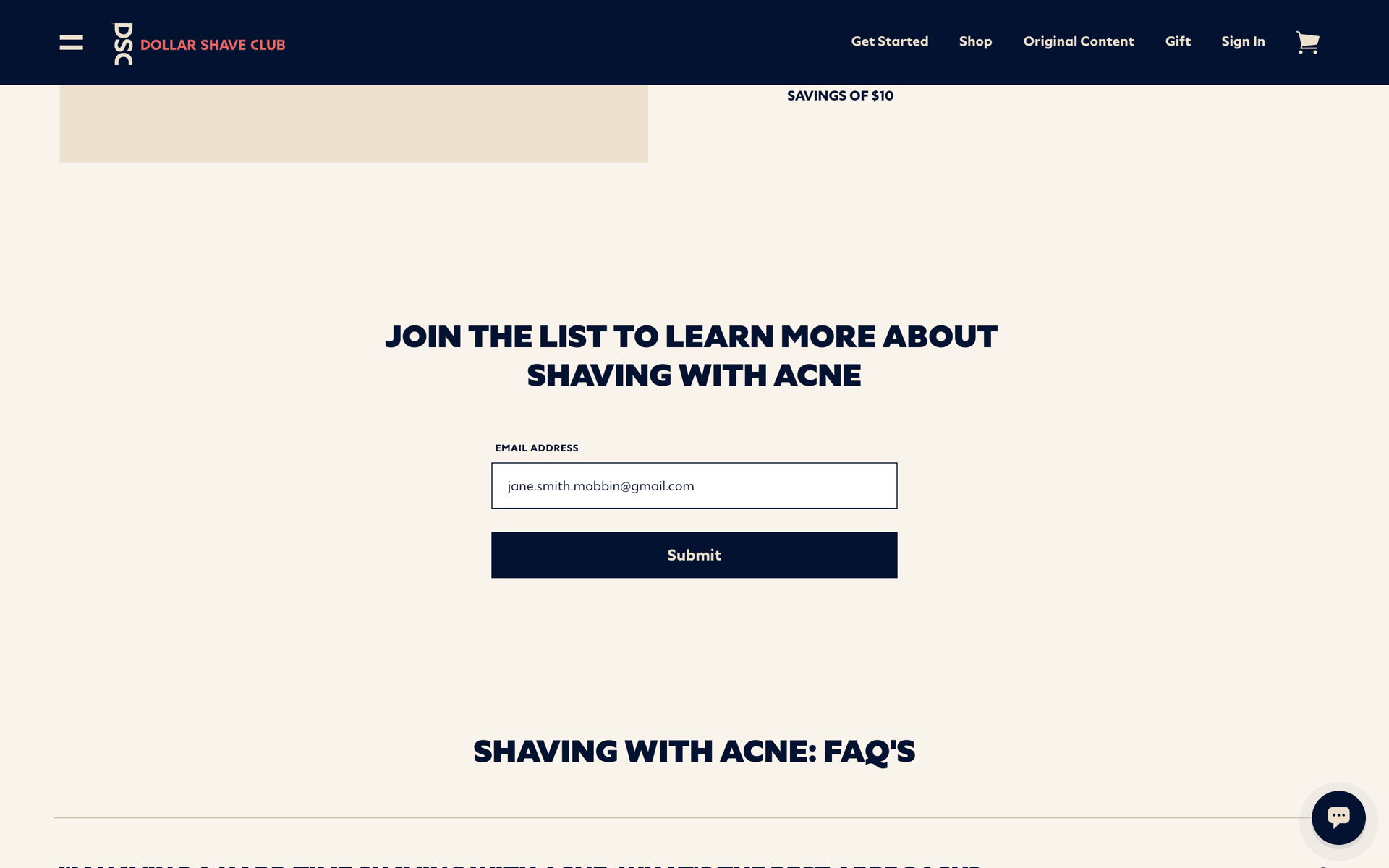 Dollar Shave Club Web Lifestyle interface screenshot 19