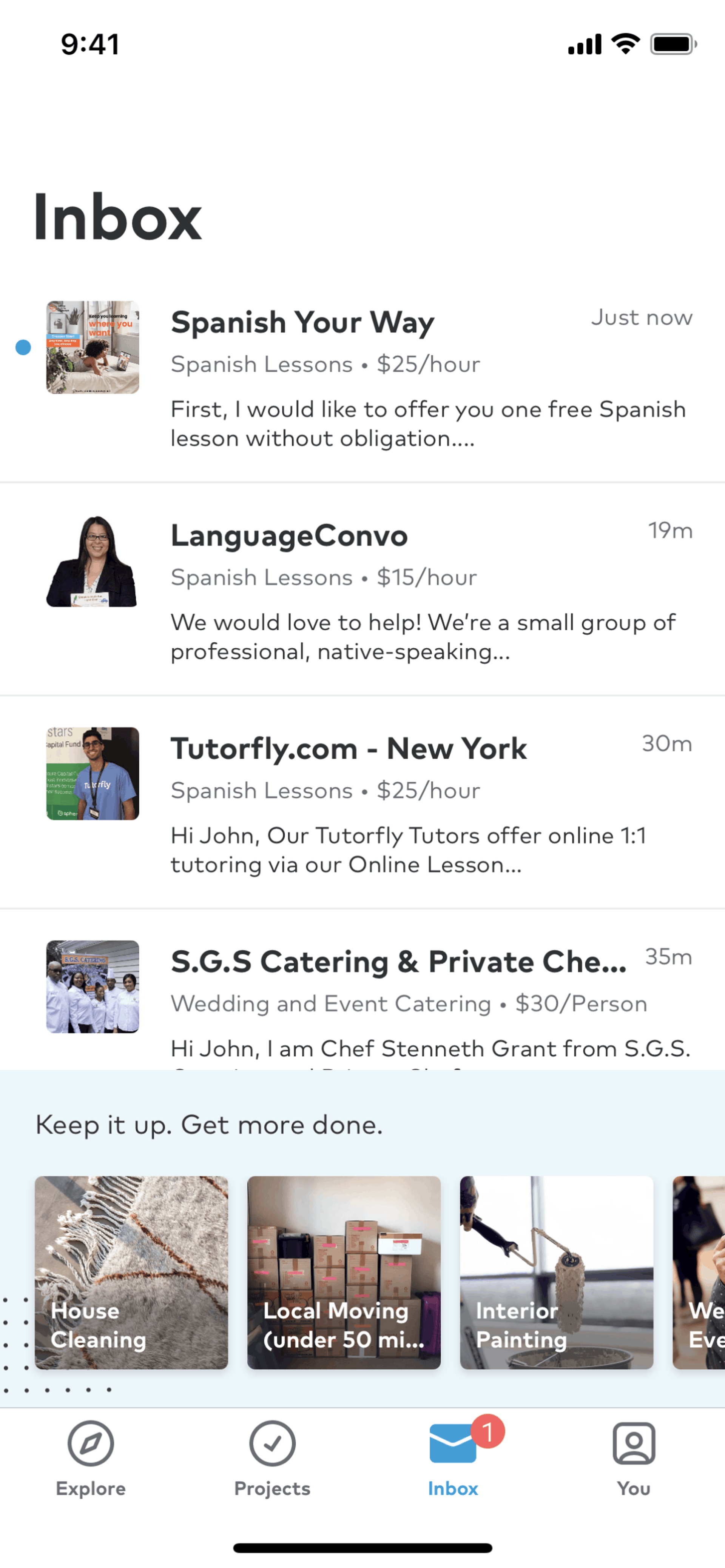 Thumbtack iOS Lifestyle interface screenshot 23