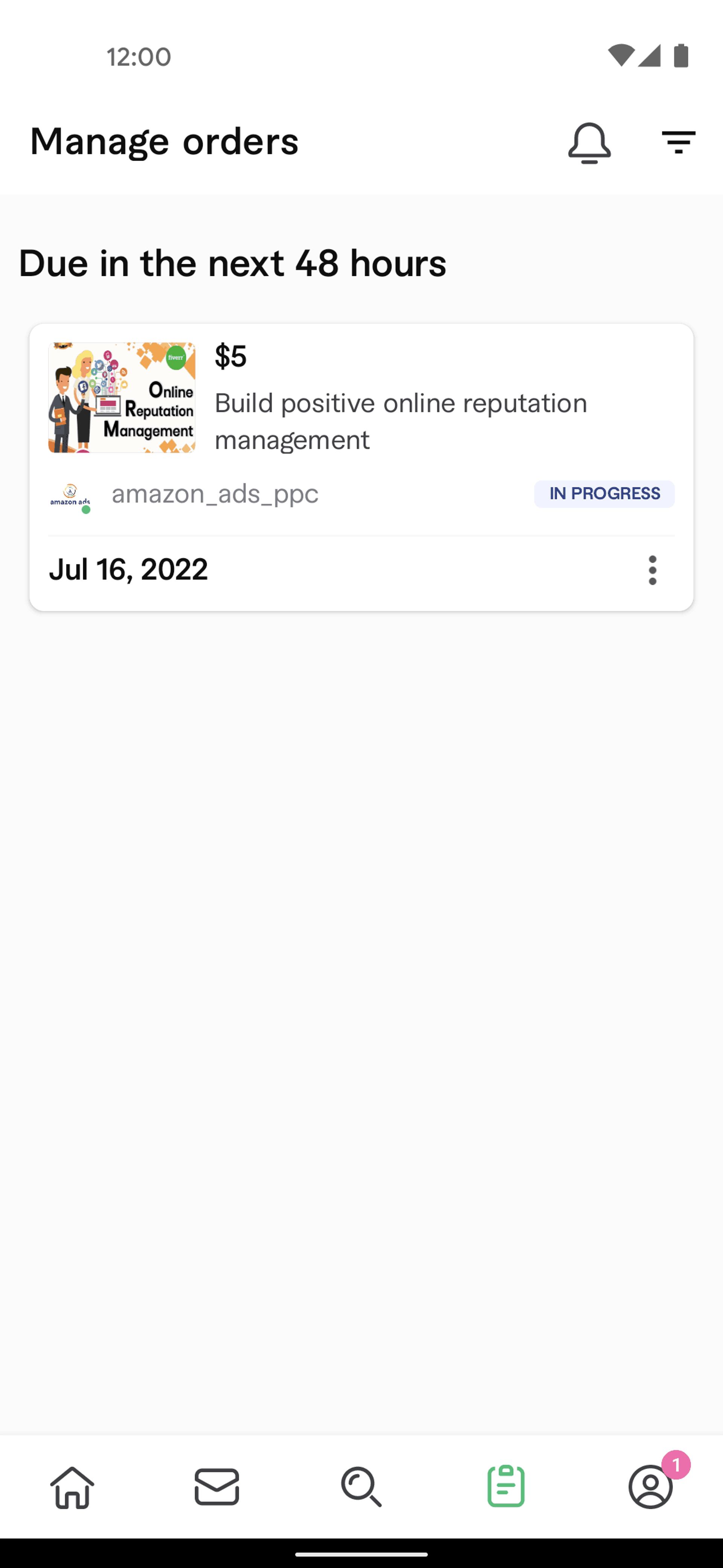 Fiverr Android Business interface screenshot 14