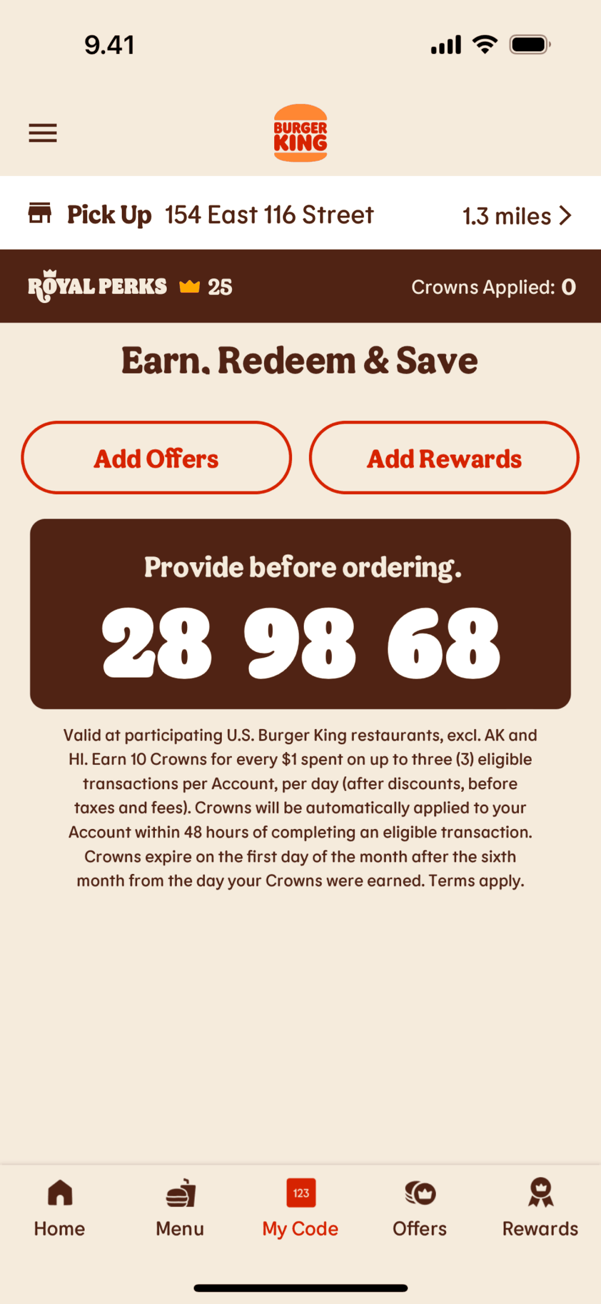 Burger King iOS Food & Drink interface screenshot 11