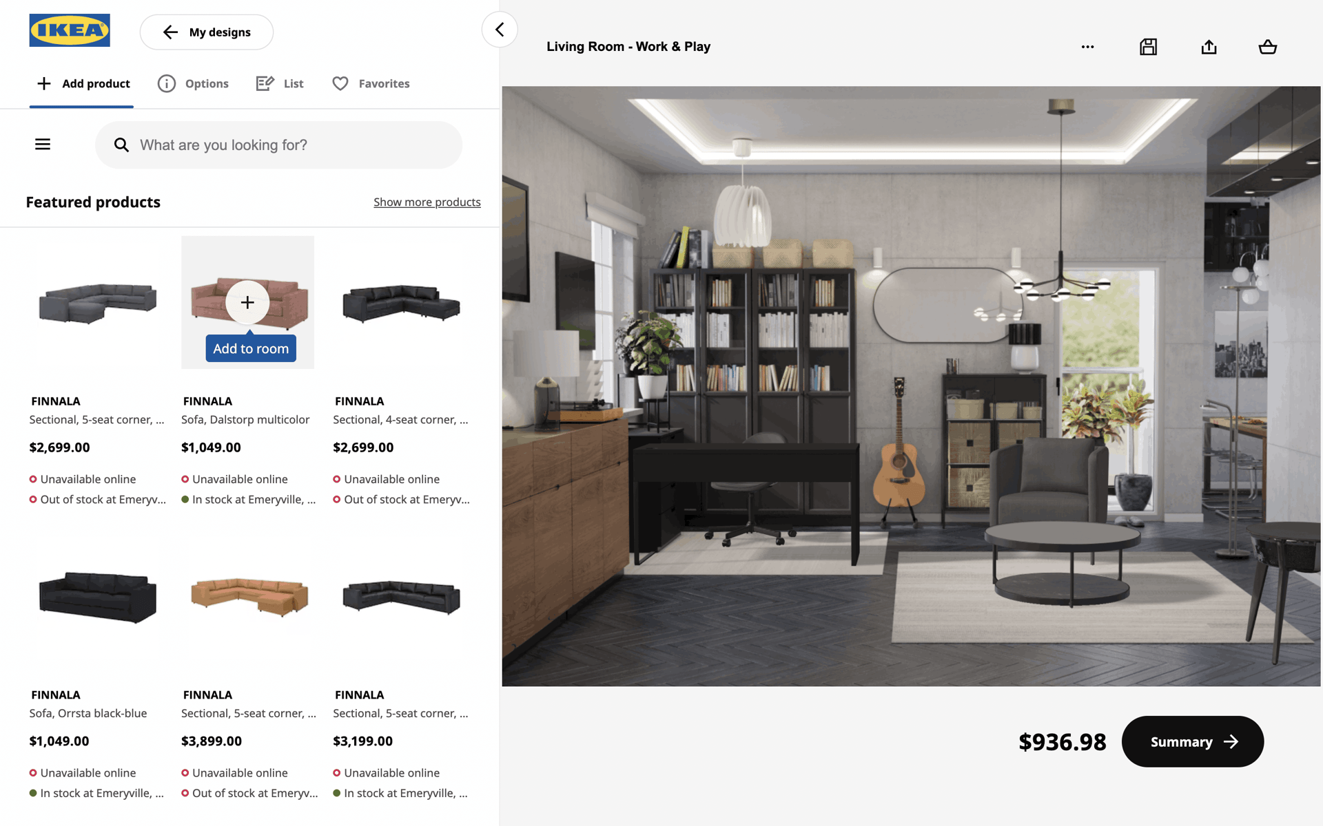 IKEA Web Shopping interface screenshot 18