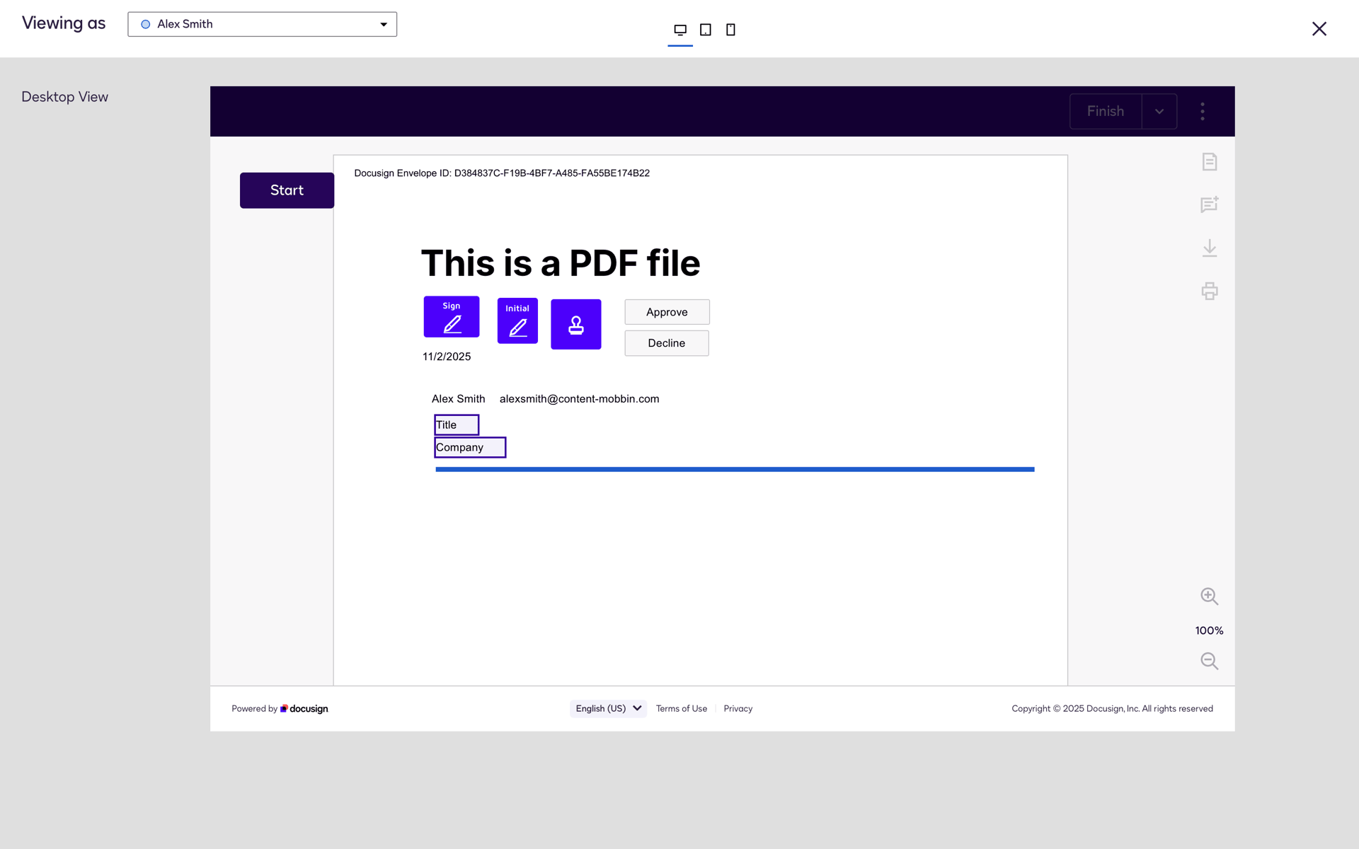 Docusign Web Business interface screenshot 14