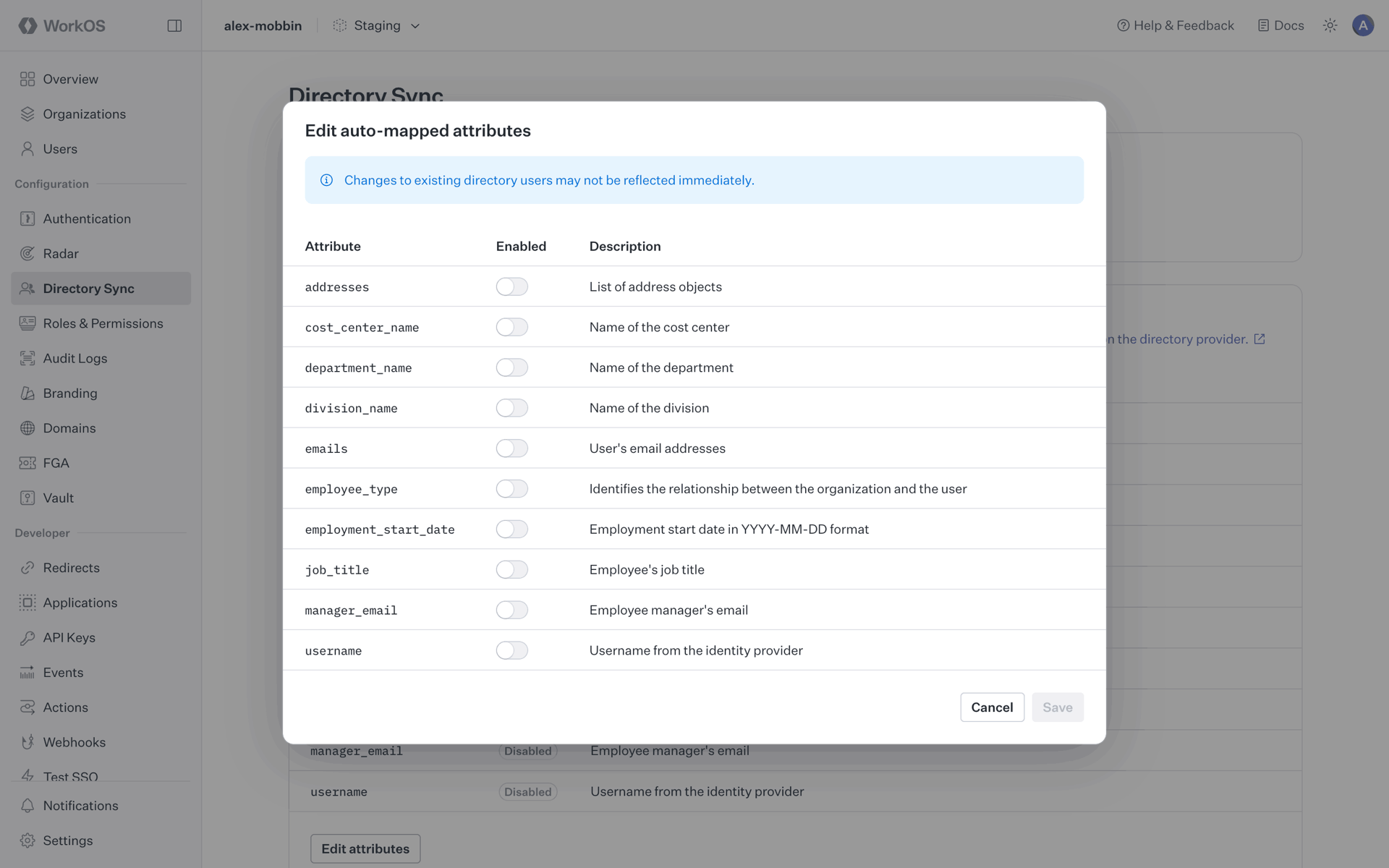 WorkOS Web Developer Tools interface screenshot 13