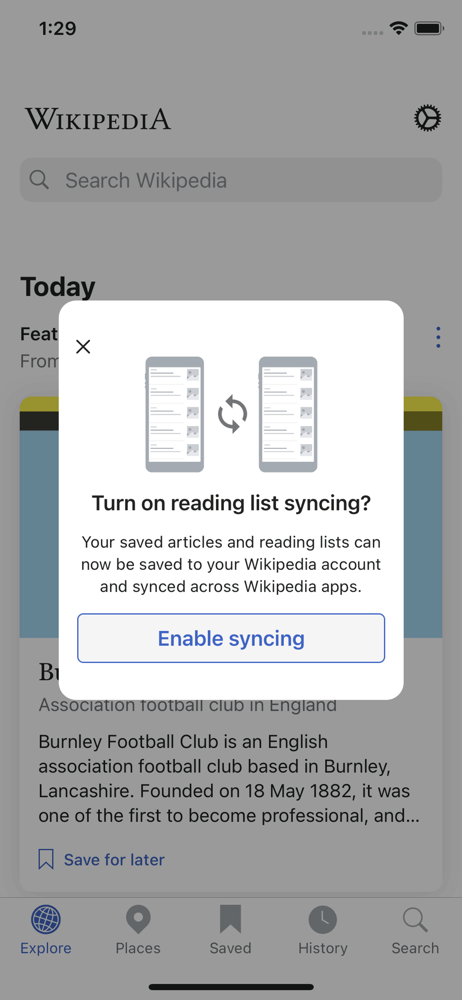 Wikipedia iOS Reference interface screenshot 13