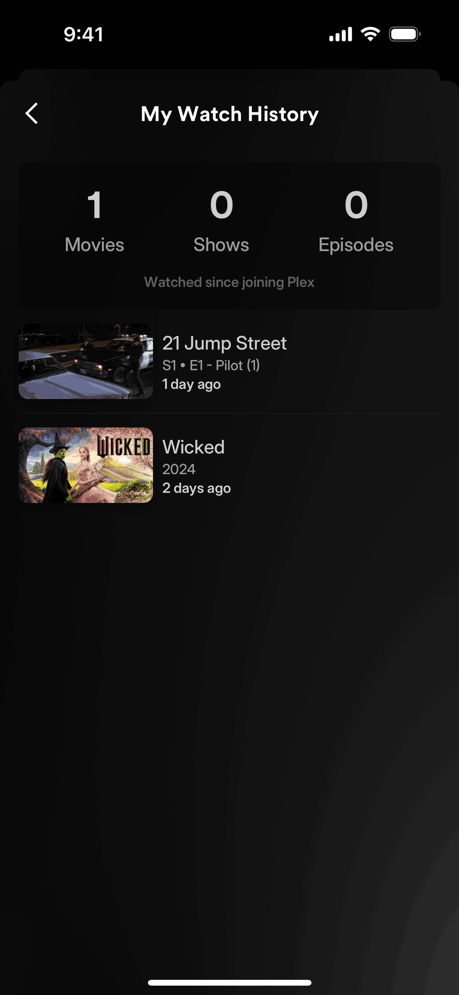 Plex iOS Entertainment interface screenshot 16