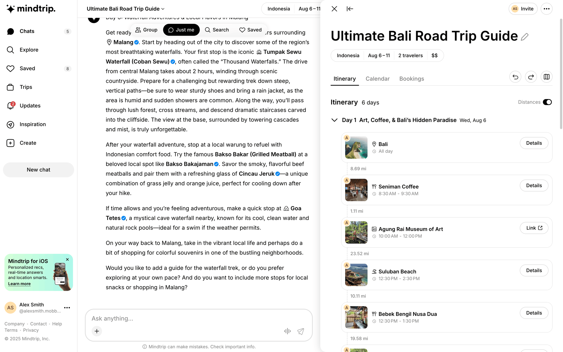 Mindtrip Web AI interface screenshot 5