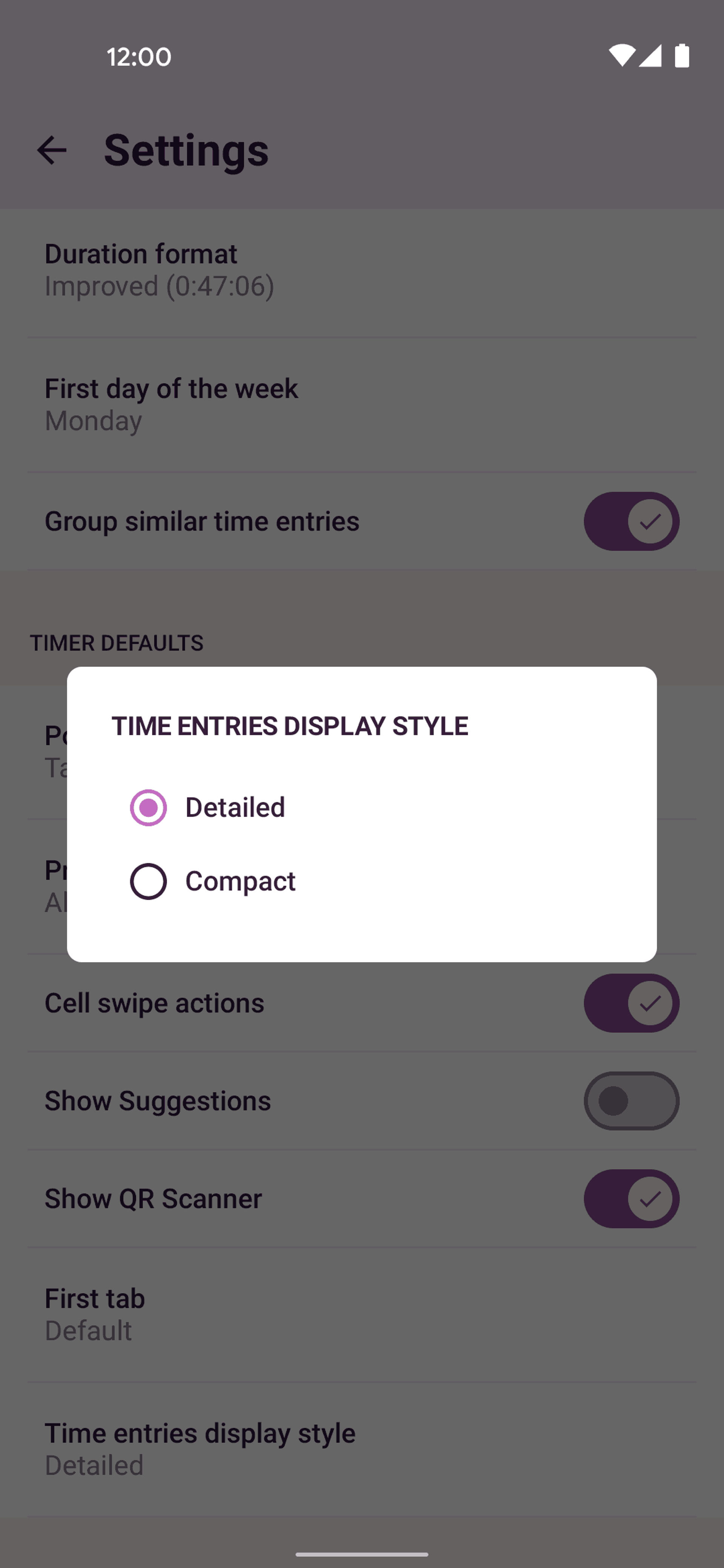Toggl Track Android Business interface screenshot 20