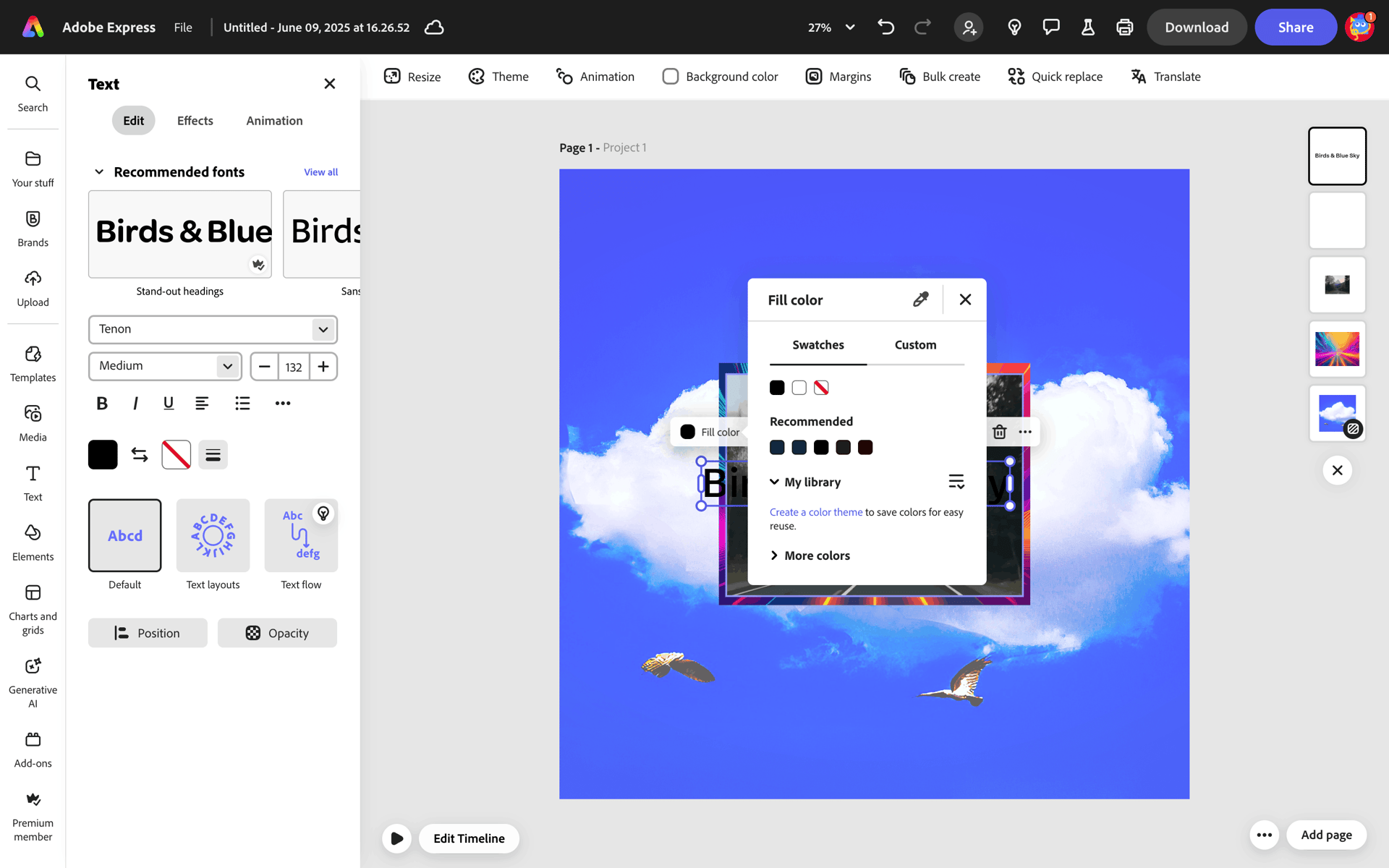 Adobe Express Web AI interface screenshot 12