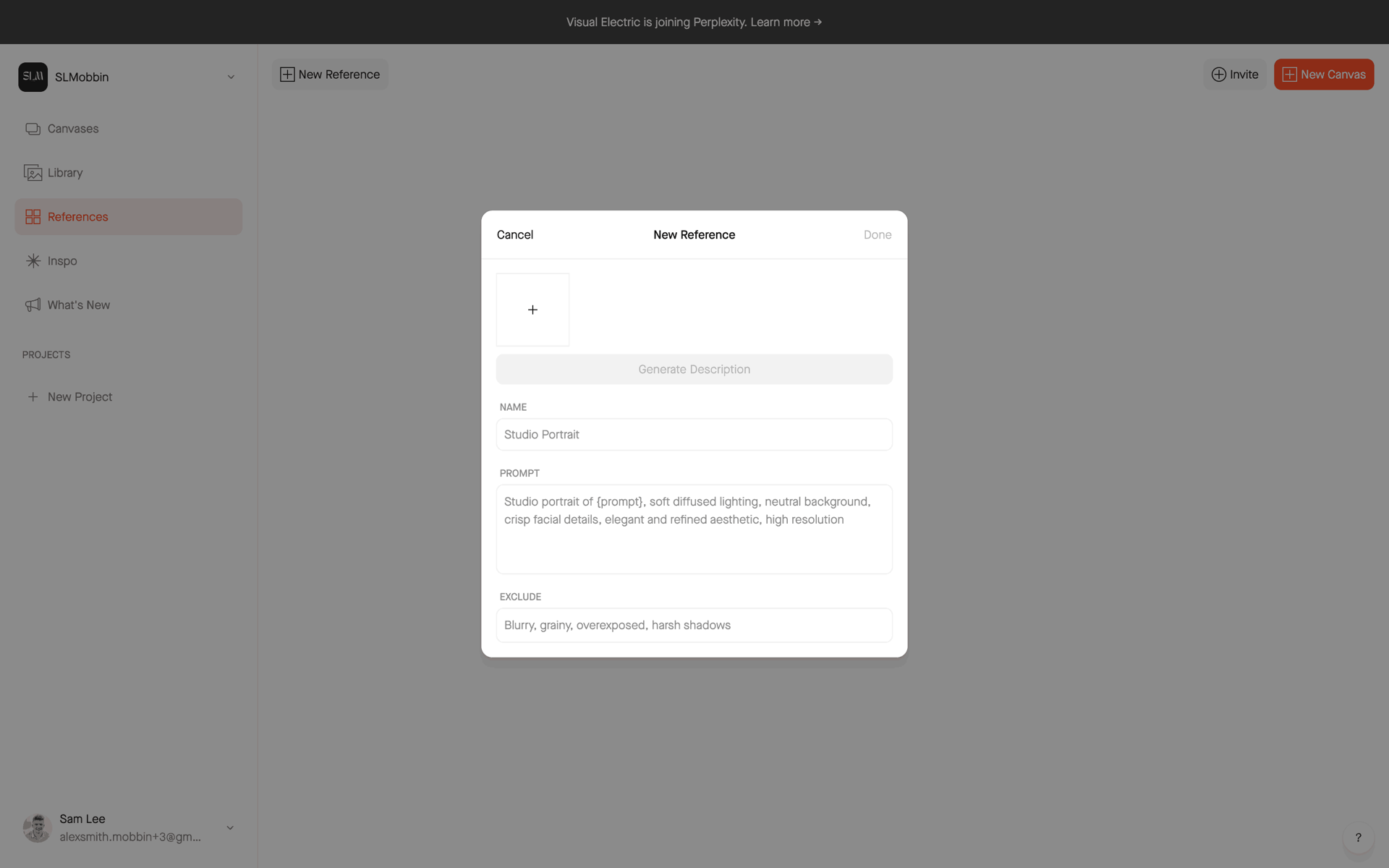 Visual Electric Web AI interface screenshot 19