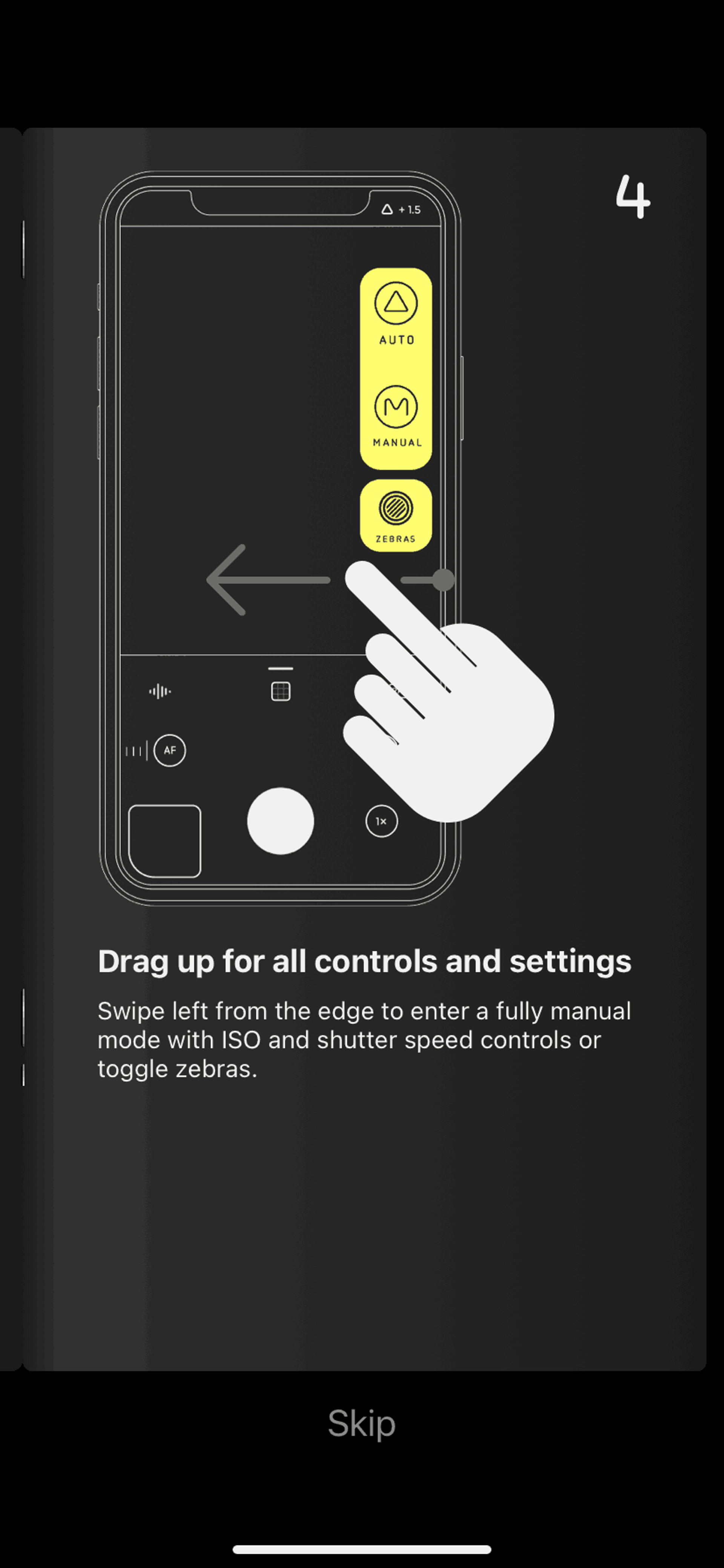 Halide iOS Photo & Video interface screenshot 4