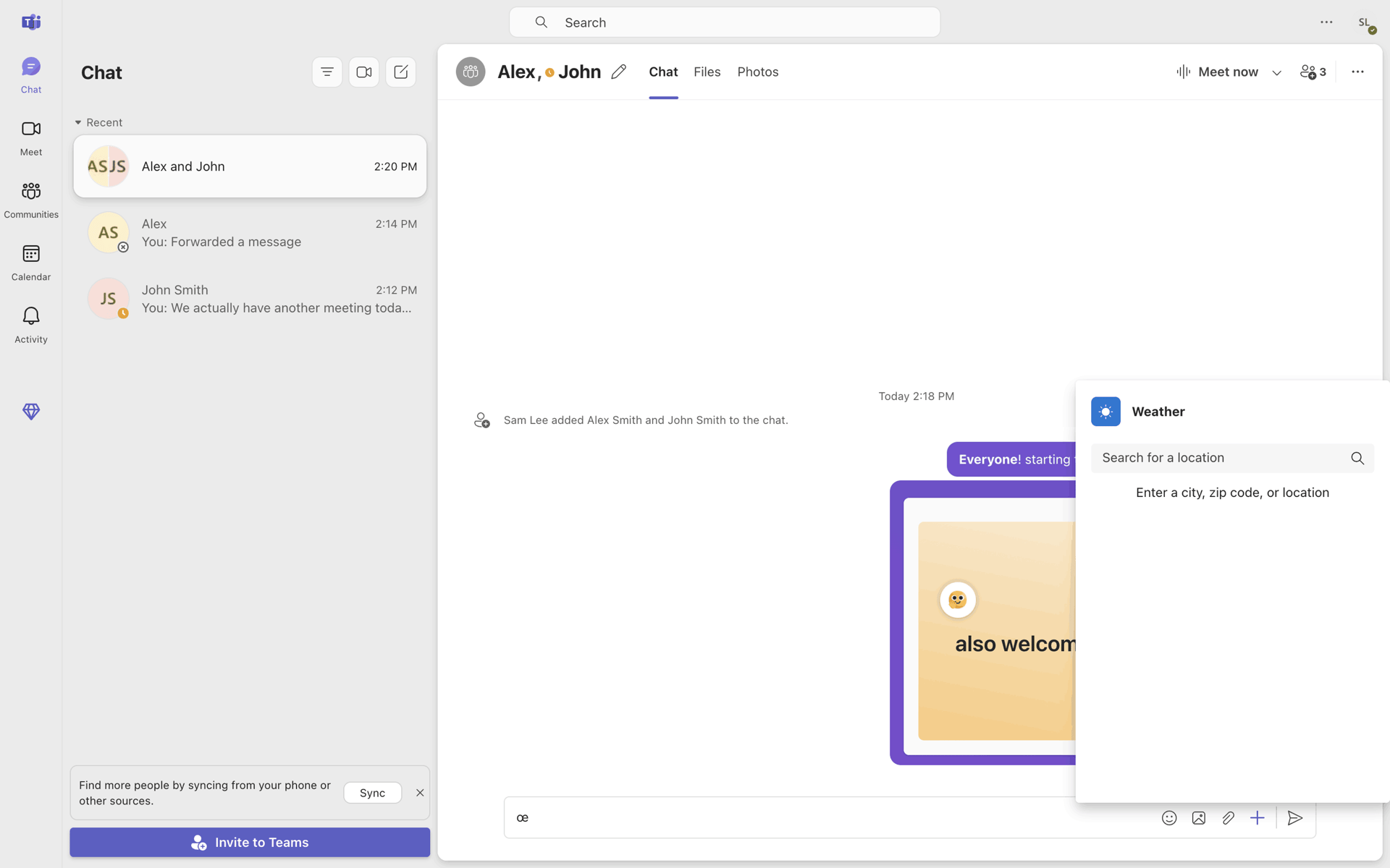 Microsoft Teams Web Business interface screenshot 21