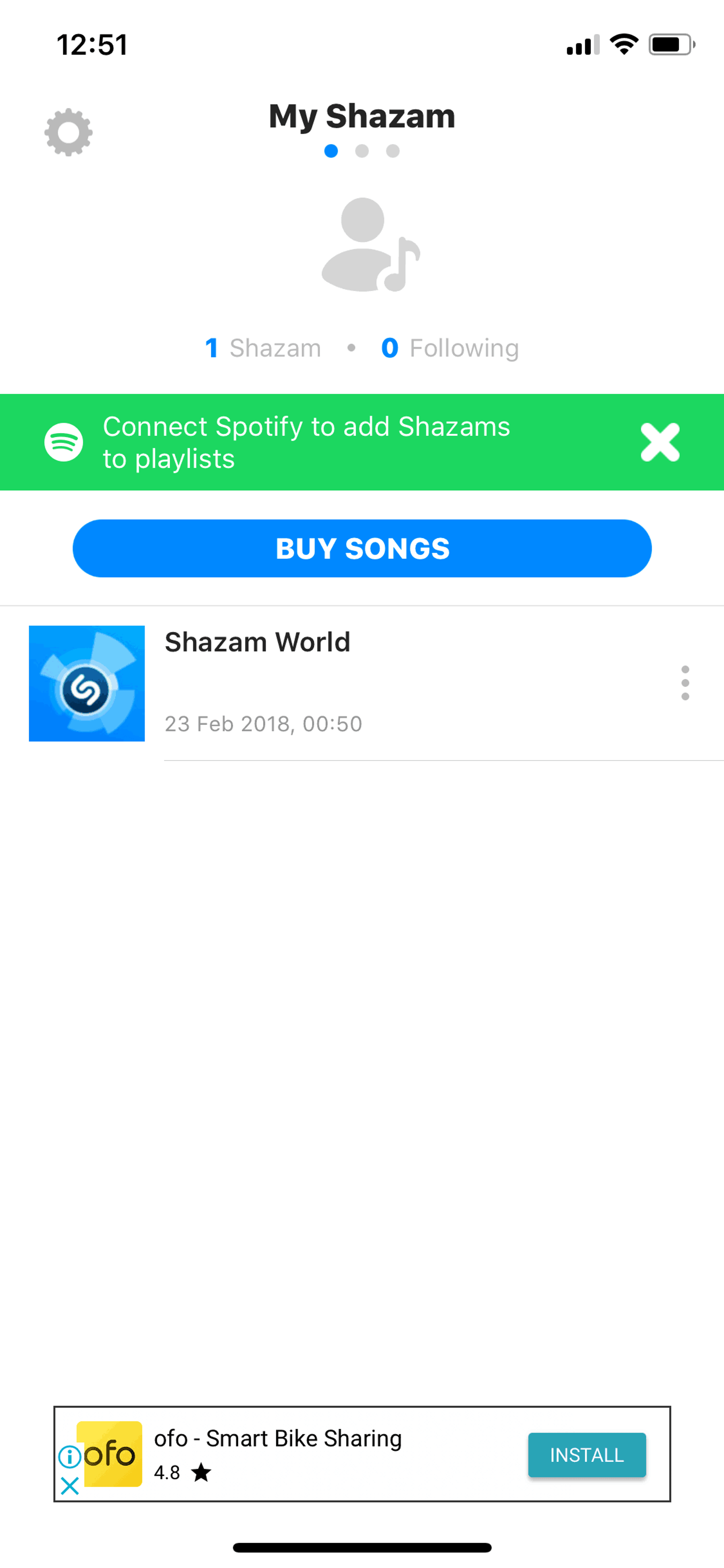 Shazam iOS Music & Audio interface screenshot 9
