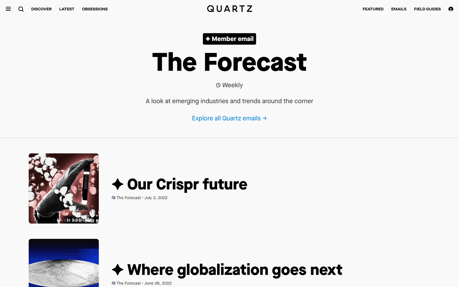 Quartz Web News interface screenshot 12