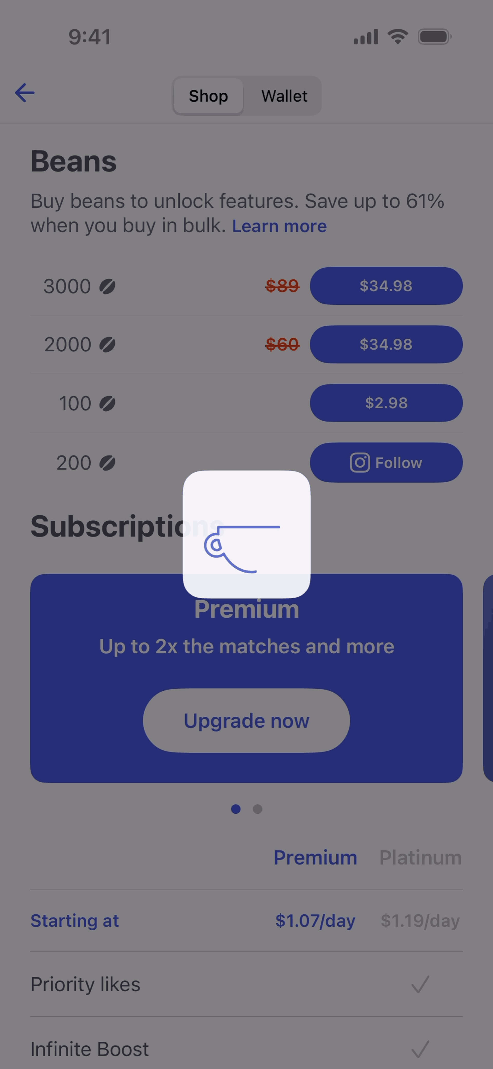 Coffee Meets Bagel iOS dating interface screenshot 14